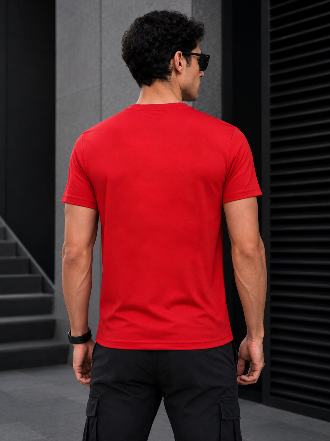 DPASSION Men's Black Graphic Performance T-Shirt | Quick Dry Activewear | Wholesale India