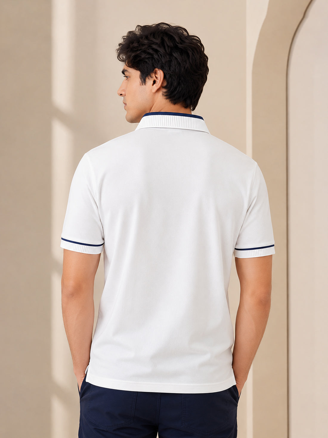 Men’s Premium Half-Zip Polo T-Shirt | Contrast Tape & Rib Collar | Wholesale Manufacturer & Supplier