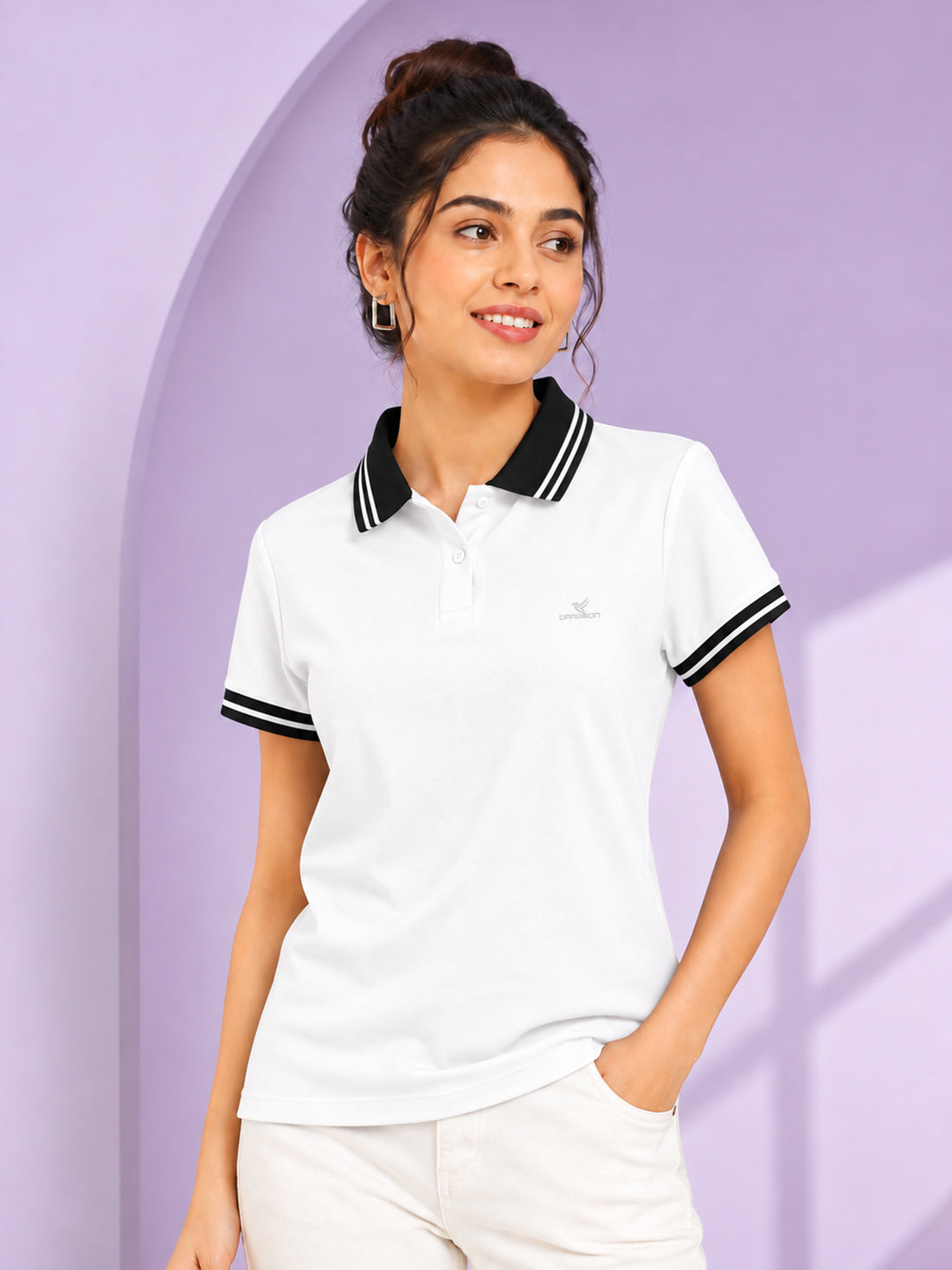 Women’s Premium Polo T-Shirt | Contrast Collar & Cuffs | Wholesale Manufacturer & Supplier