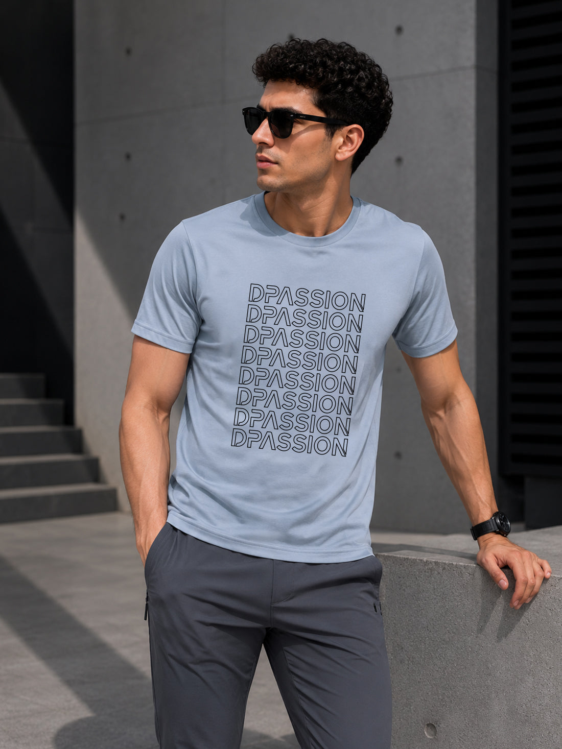 DPASSION Men's Black Graphic Performance T-Shirt | Quick Dry Activewear | Wholesale India