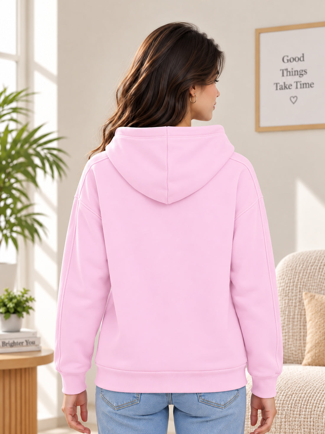 Women’s Premium 320 GSM Cotton Fleece Hooded Sweatshirt – Manufacturer, Wholesaler & Exporter