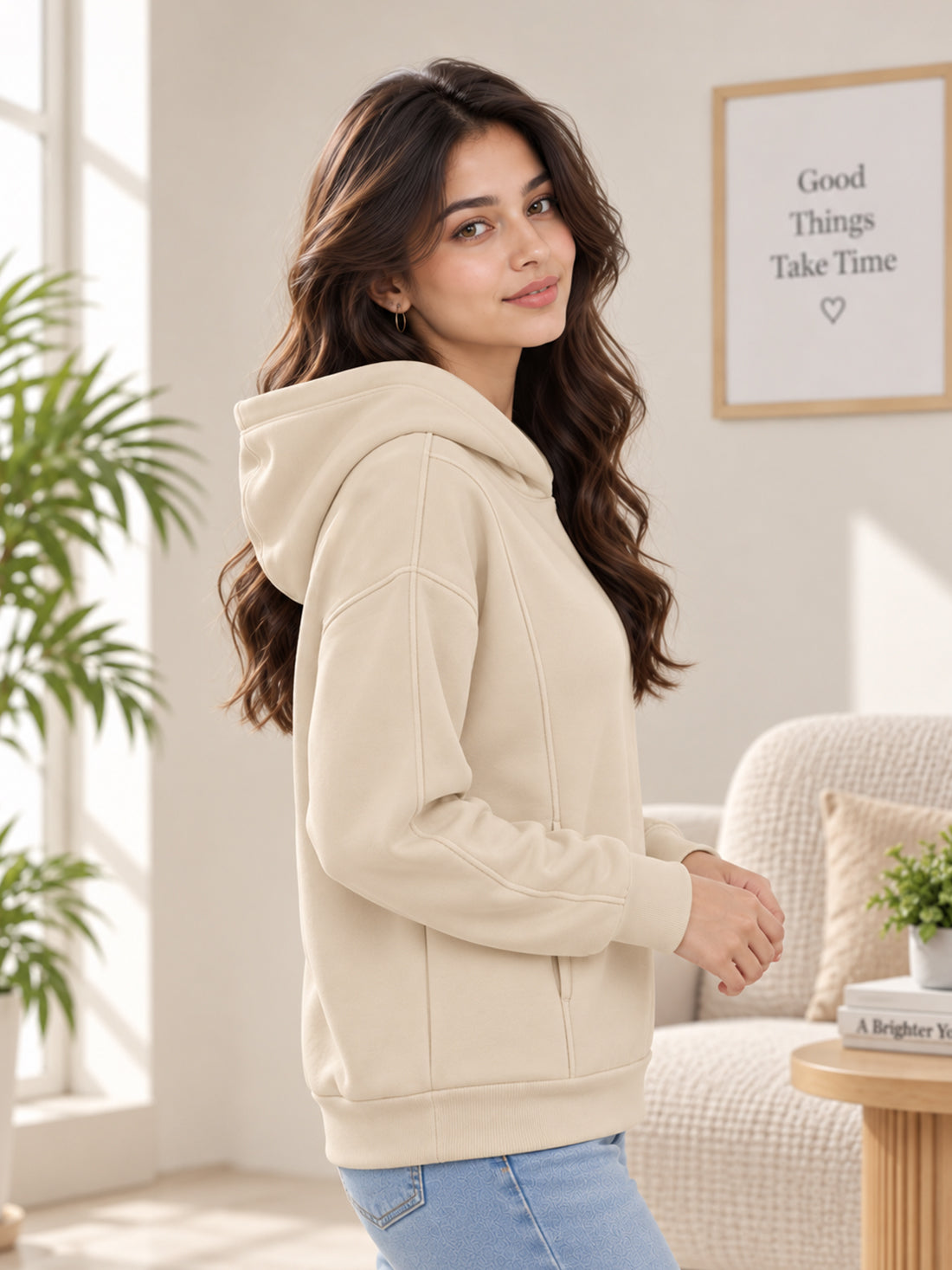 Women’s Premium 320 GSM Cotton Fleece Hooded Sweatshirt – Manufacturer, Wholesaler & Exporter
