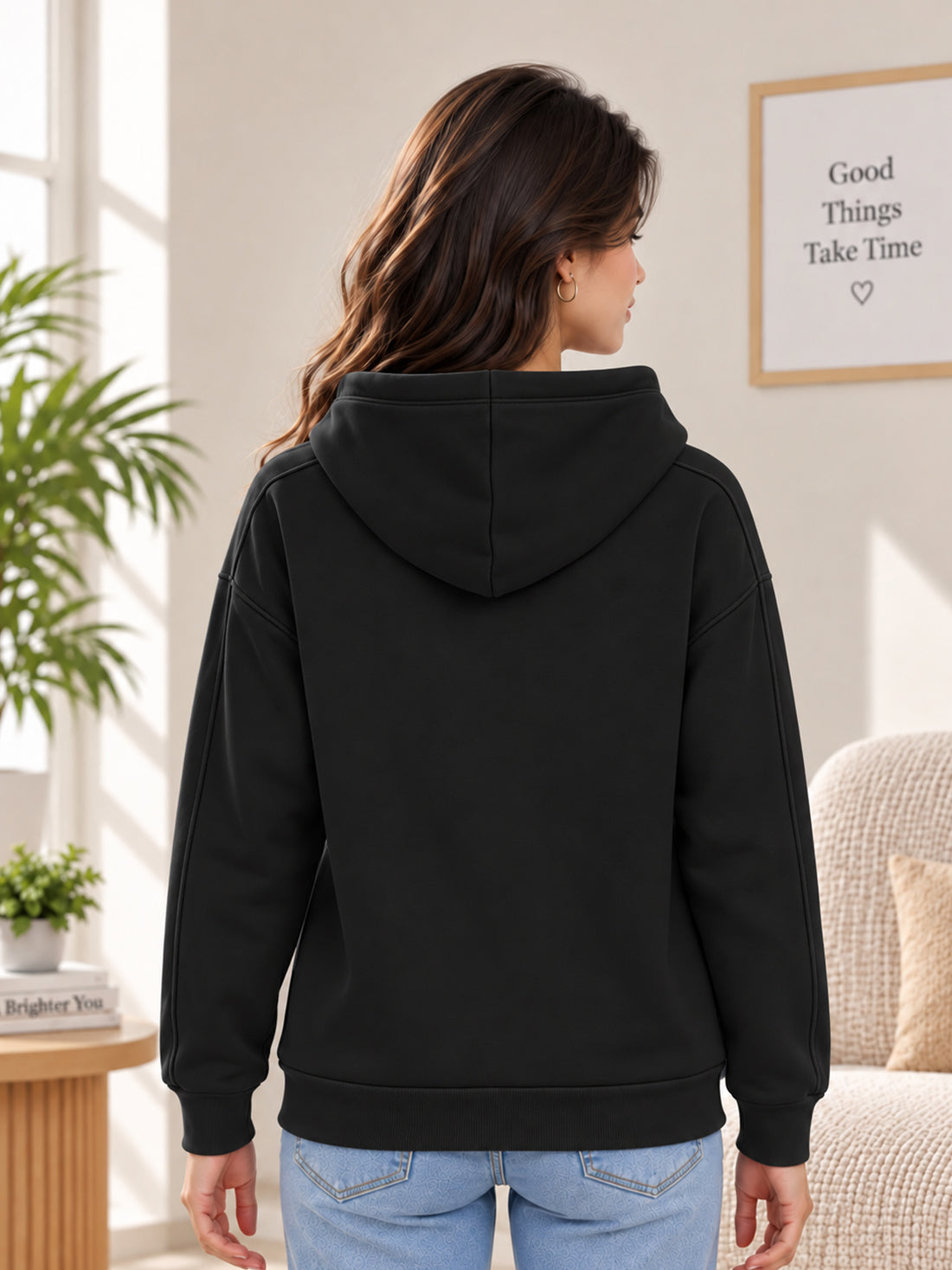 Women’s Premium 320 GSM Cotton Fleece Hooded Sweatshirt – Manufacturer, Wholesaler & Exporter