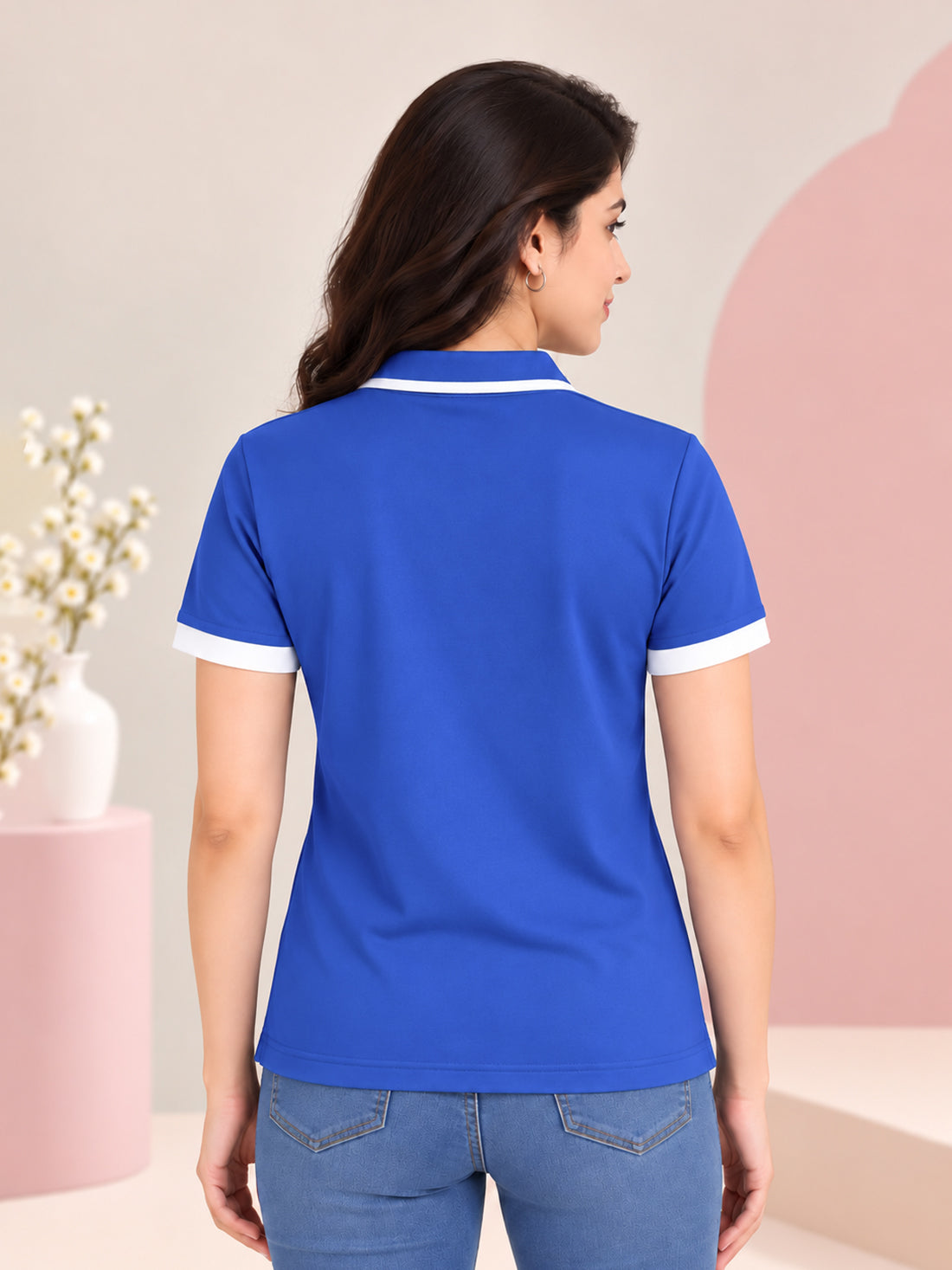 Women’s Premium Polo T-Shirt | Contrast Collar & Cuffs | Wholesale Manufacturer & Supplier