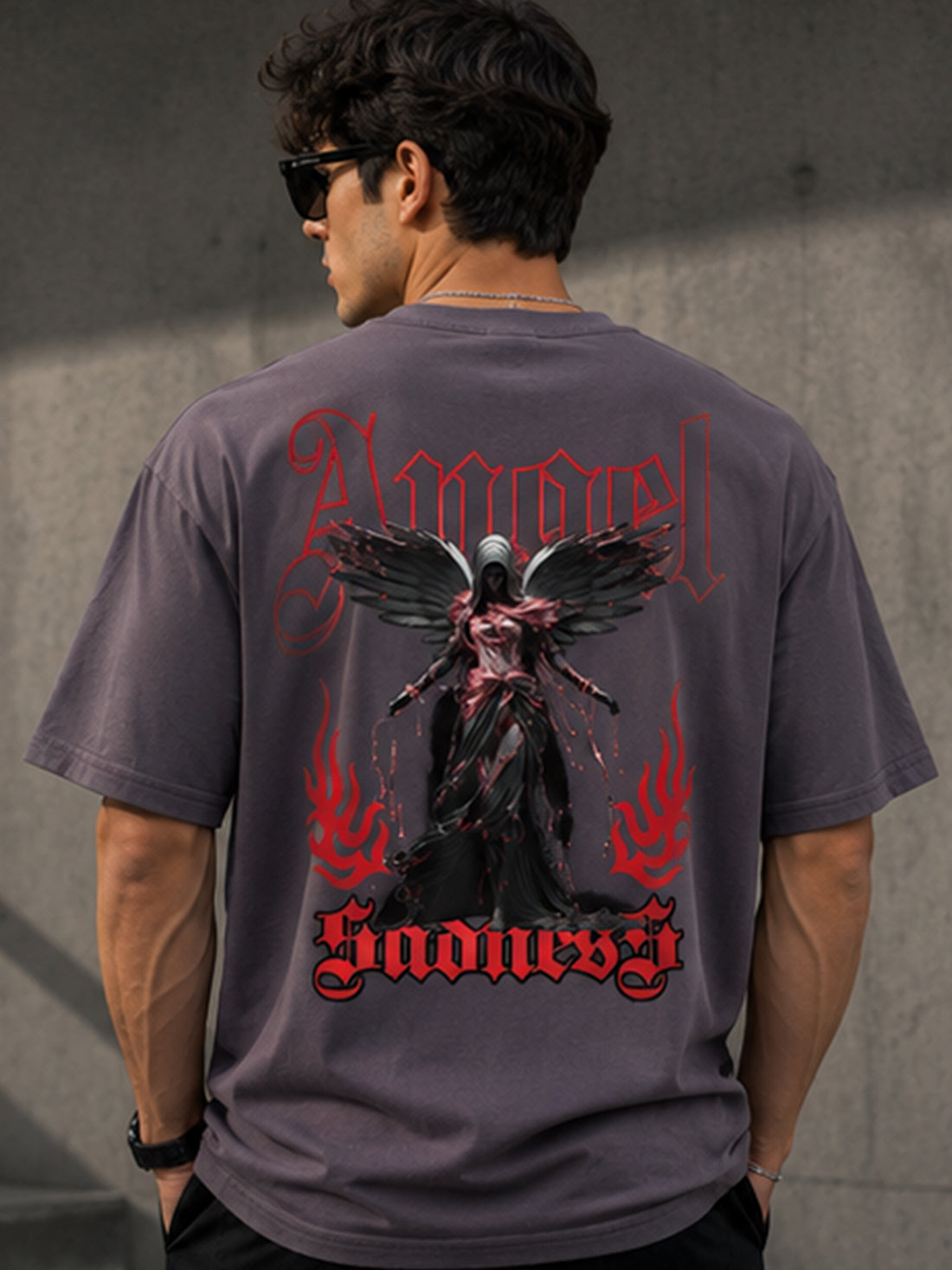 Men's Oversized Drop Shoulder T-Shirt | 100% Cotton Relaxed Fit Round Neck Streetwear Tee