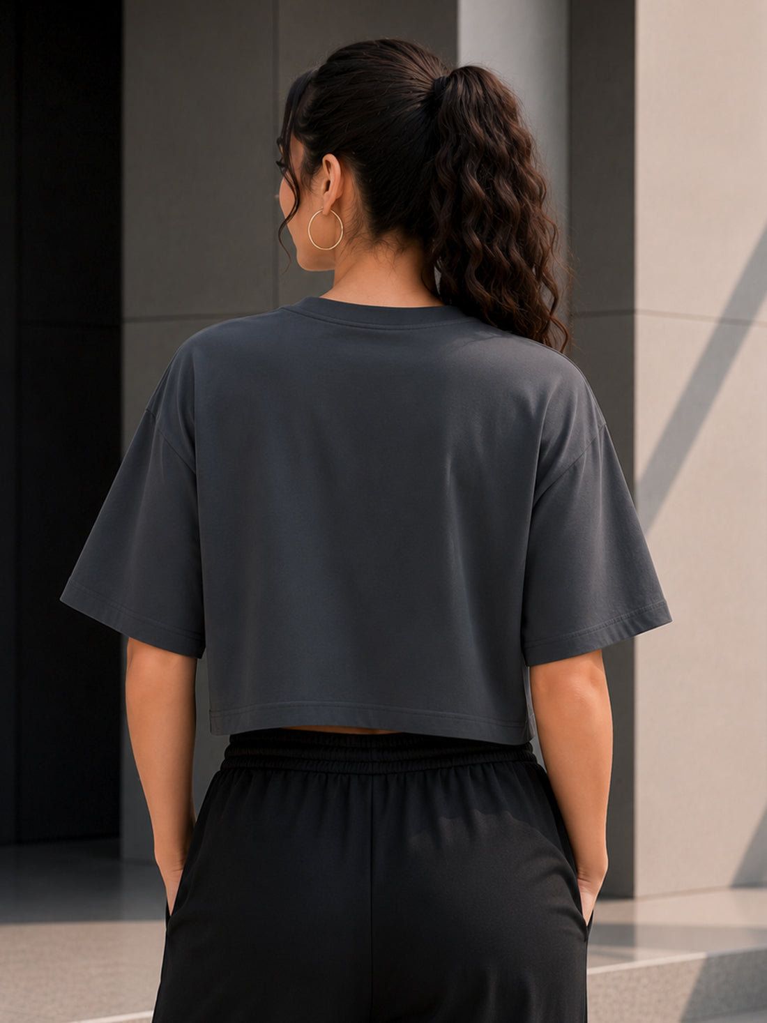 Women's Oversized Crop T-Shirt | Premium Cotton Manufacturer India