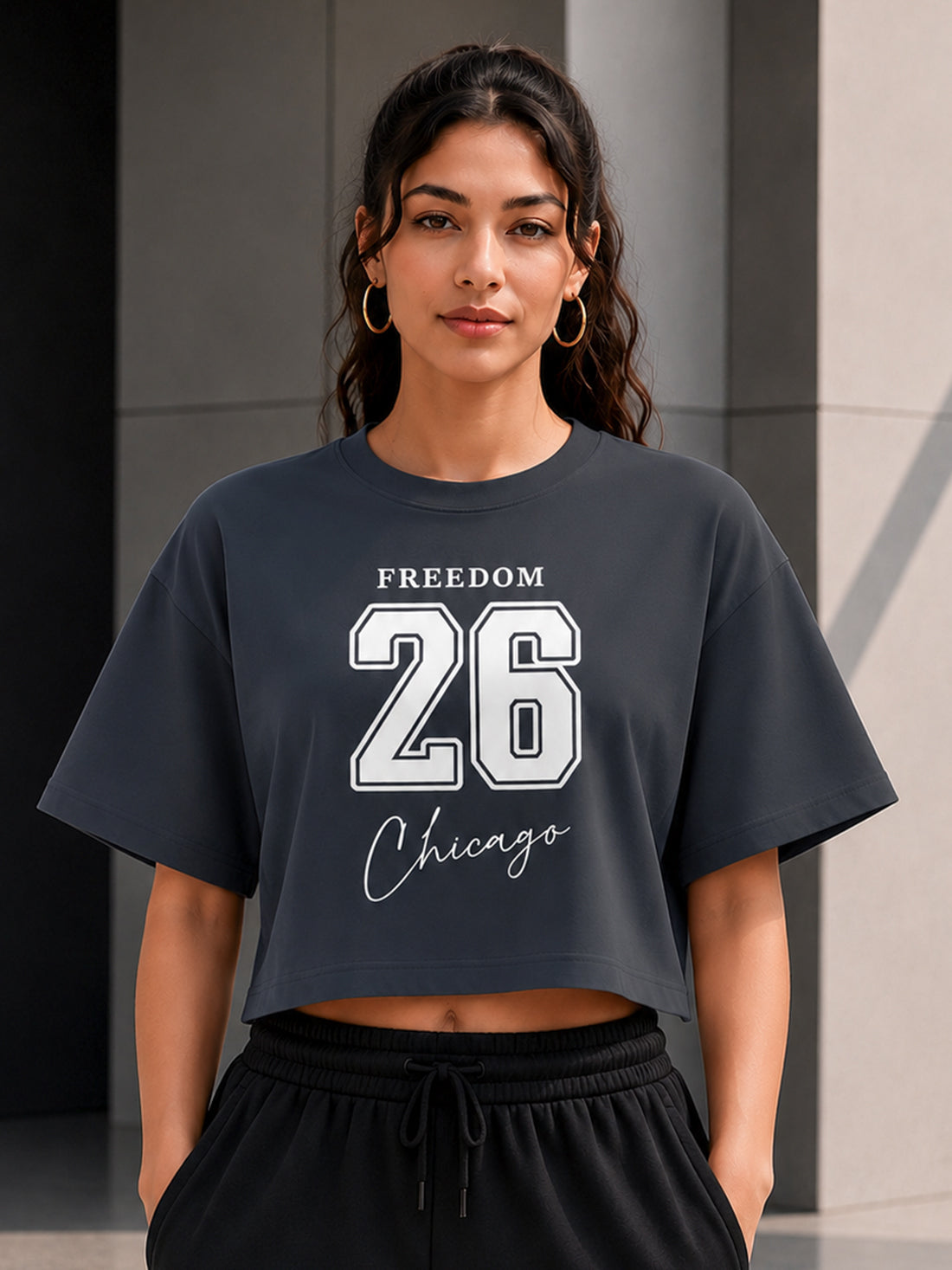 Women's Oversized Crop T-Shirt | Premium Cotton Manufacturer India