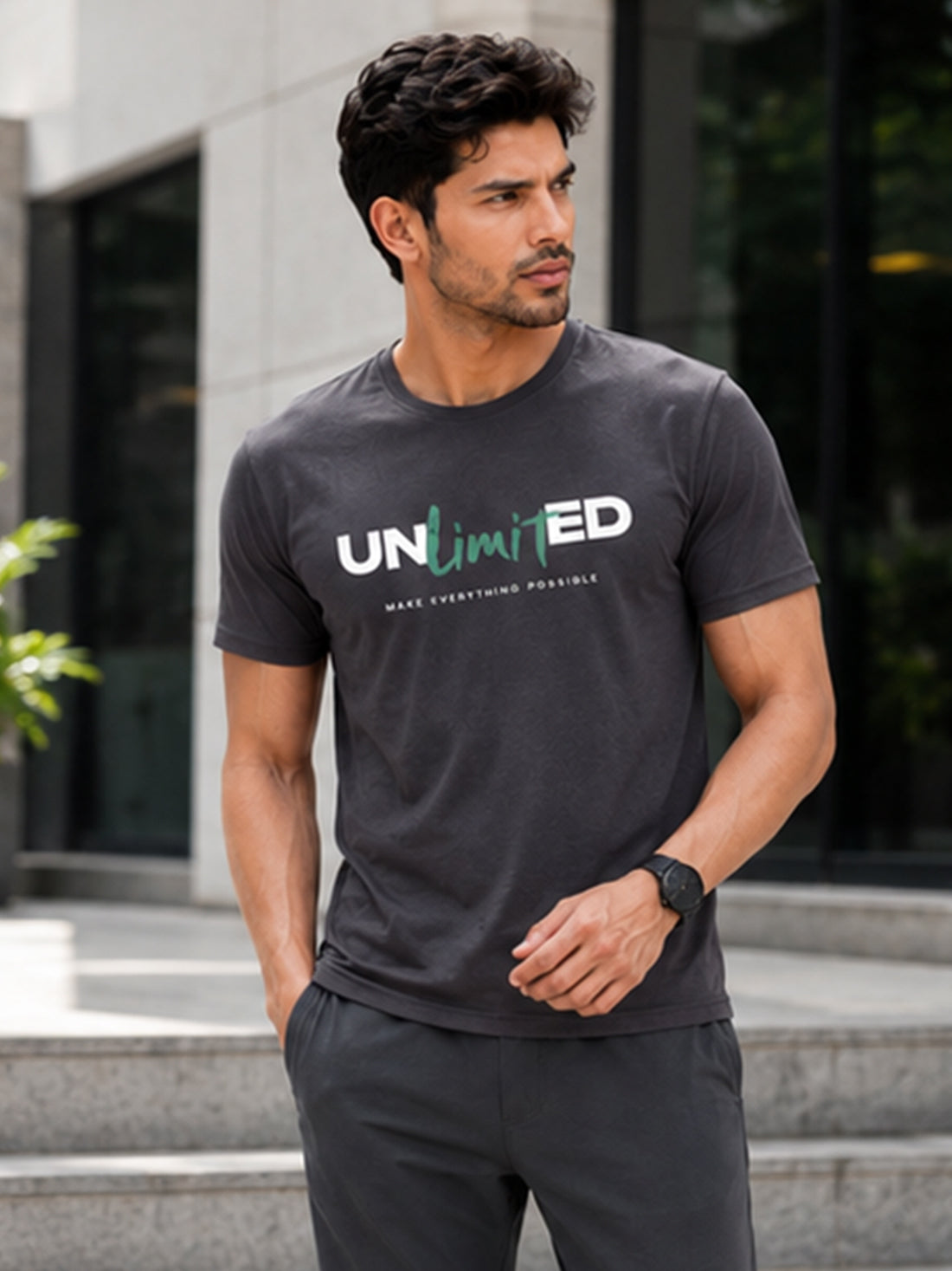 Unlimited Men's Red Performance T-Shirt | Quick Dry Sportswear | DPASSION