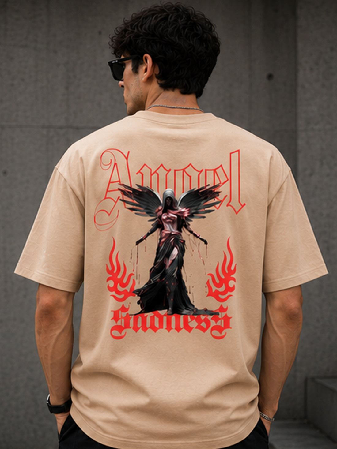 Men's Oversized Drop Shoulder T-Shirt | 100% Cotton Relaxed Fit Round Neck Streetwear Tee