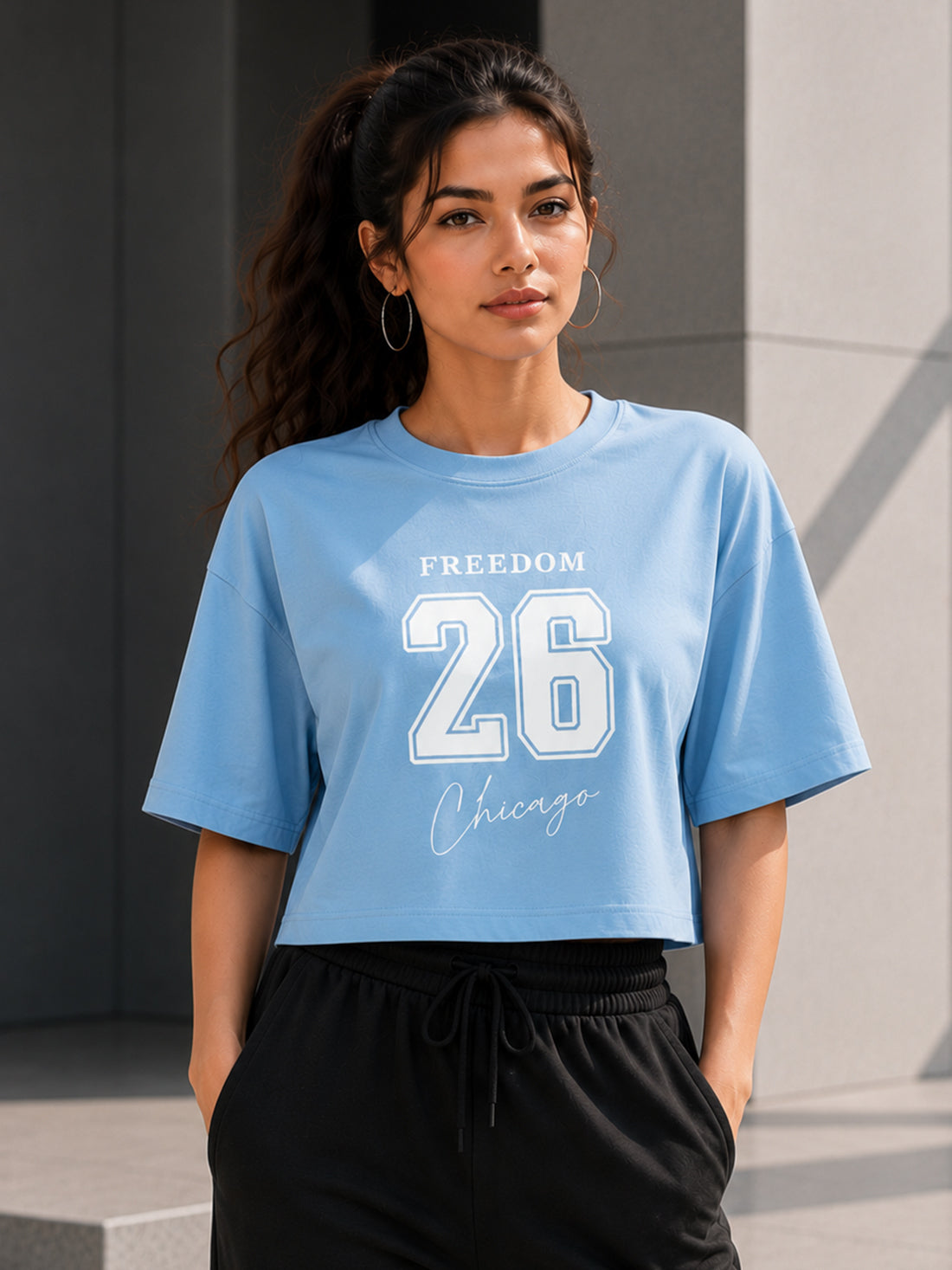 Women's Oversized Crop T-Shirt | Premium Cotton Manufacturer India