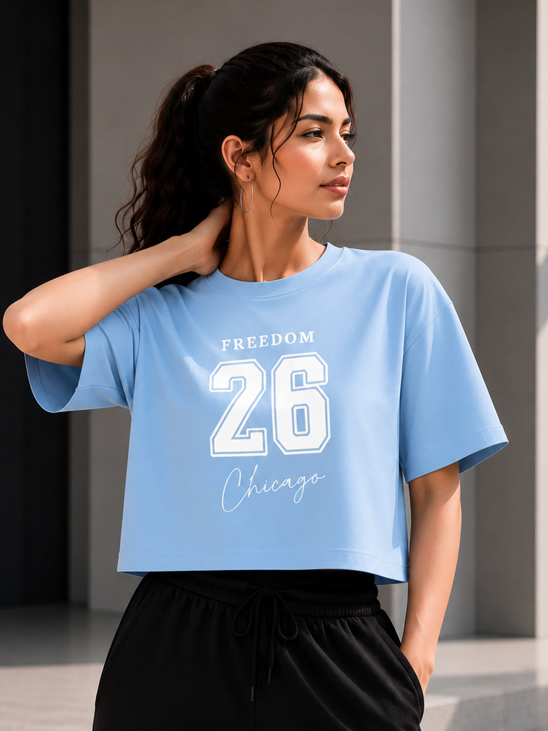Women's Oversized Crop T-Shirt | Premium Cotton Manufacturer India