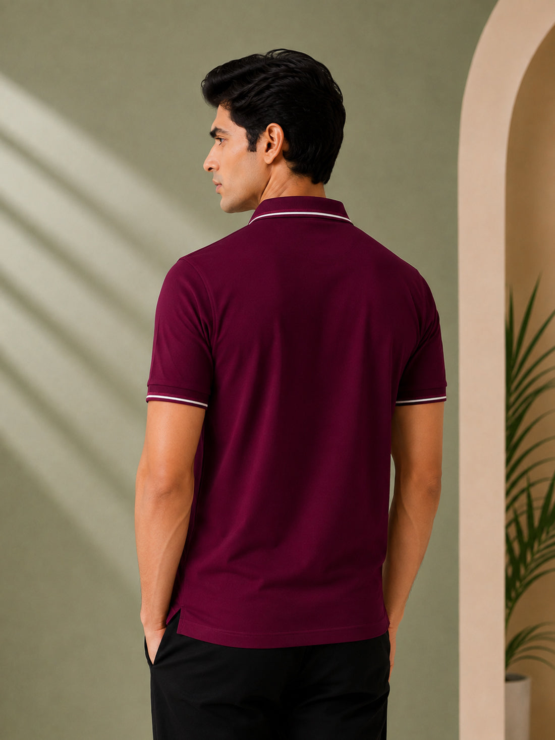 Men’s Premium Half-Zip Polo T-Shirt | Contrast Tape & Rib Collar | Wholesale Manufacturer & Supplier