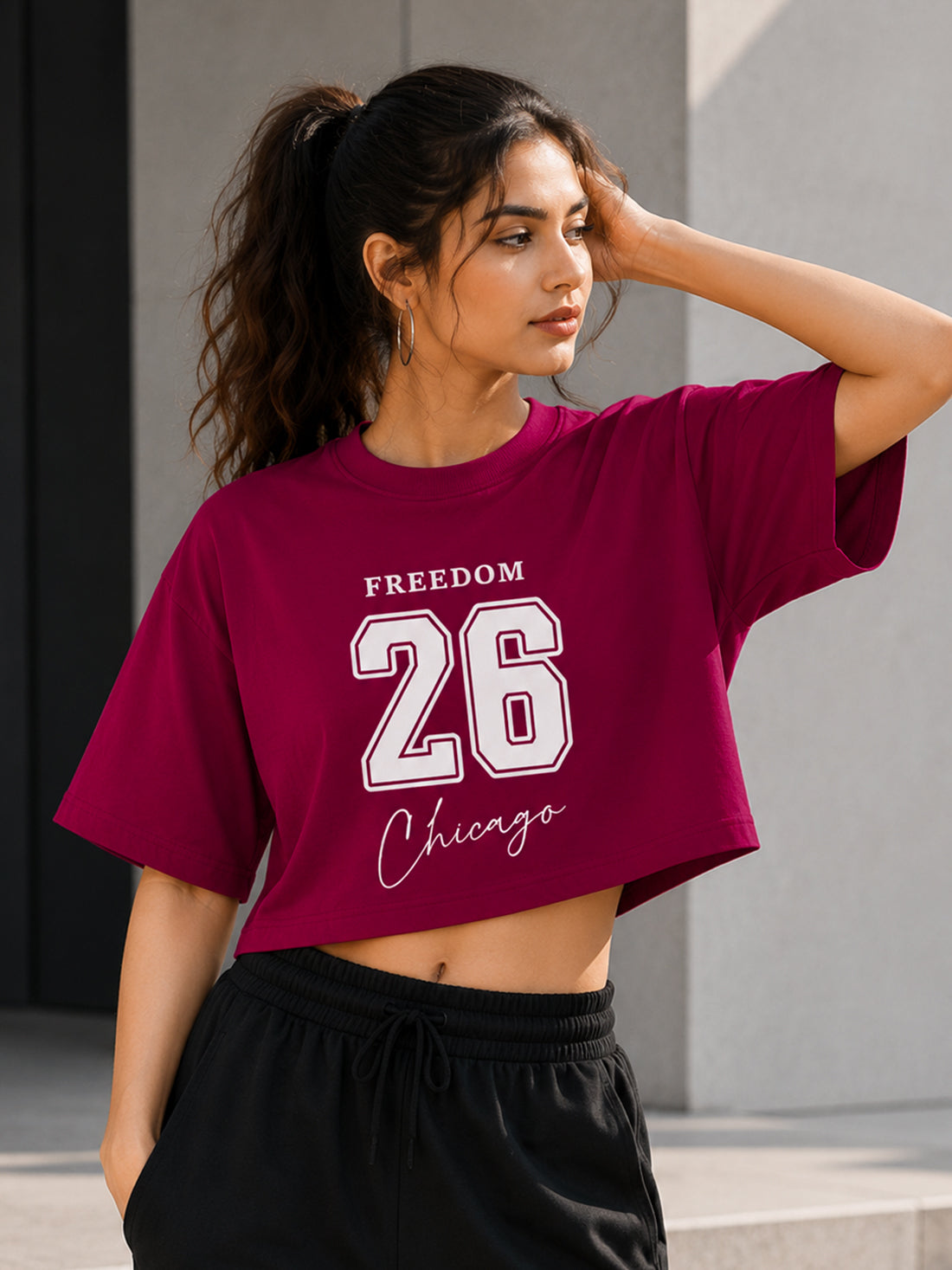 Women's Oversized Crop T-Shirt | Premium Cotton Manufacturer India