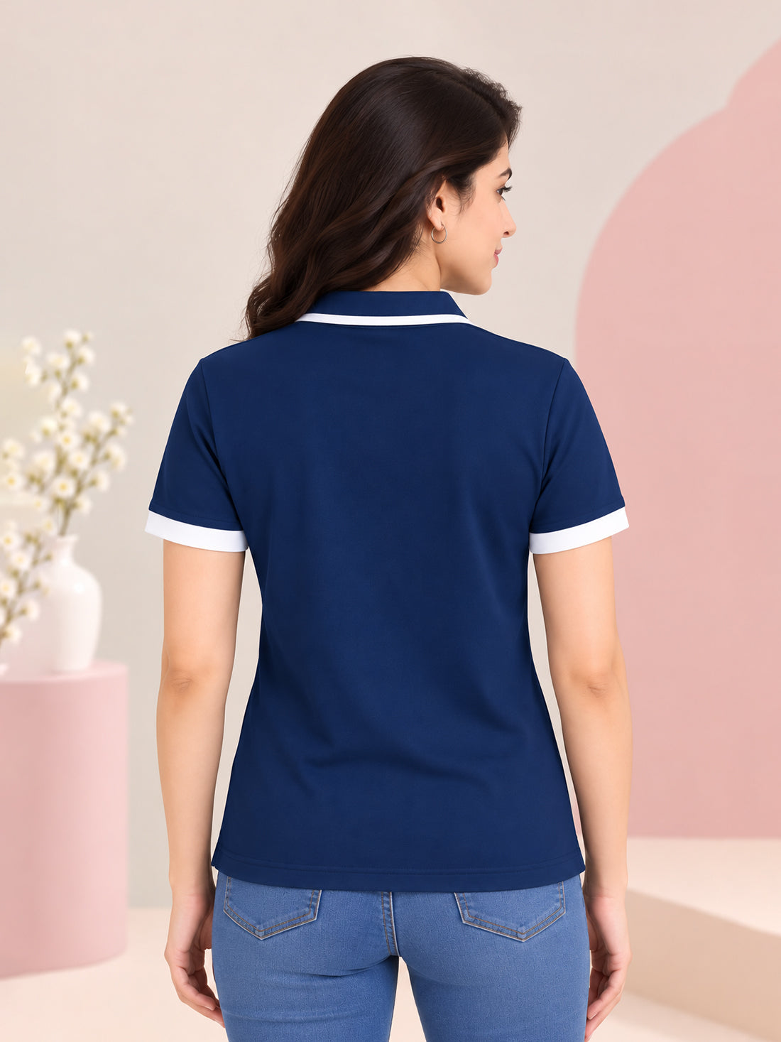 Women’s Premium Polo T-Shirt | Contrast Collar & Cuffs | Wholesale Manufacturer & Supplier