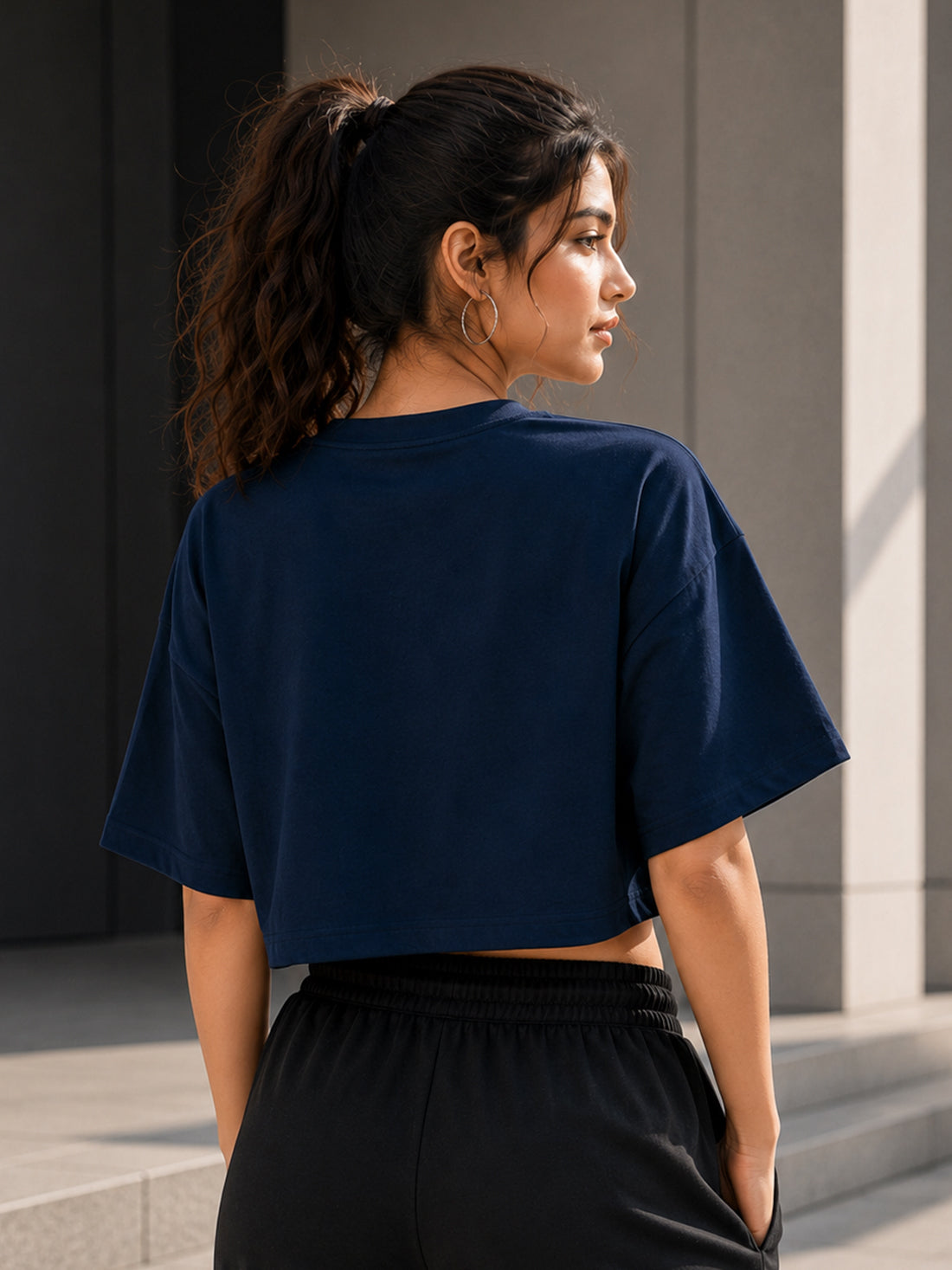 Women's Oversized Crop T-Shirt | Premium Cotton Manufacturer India