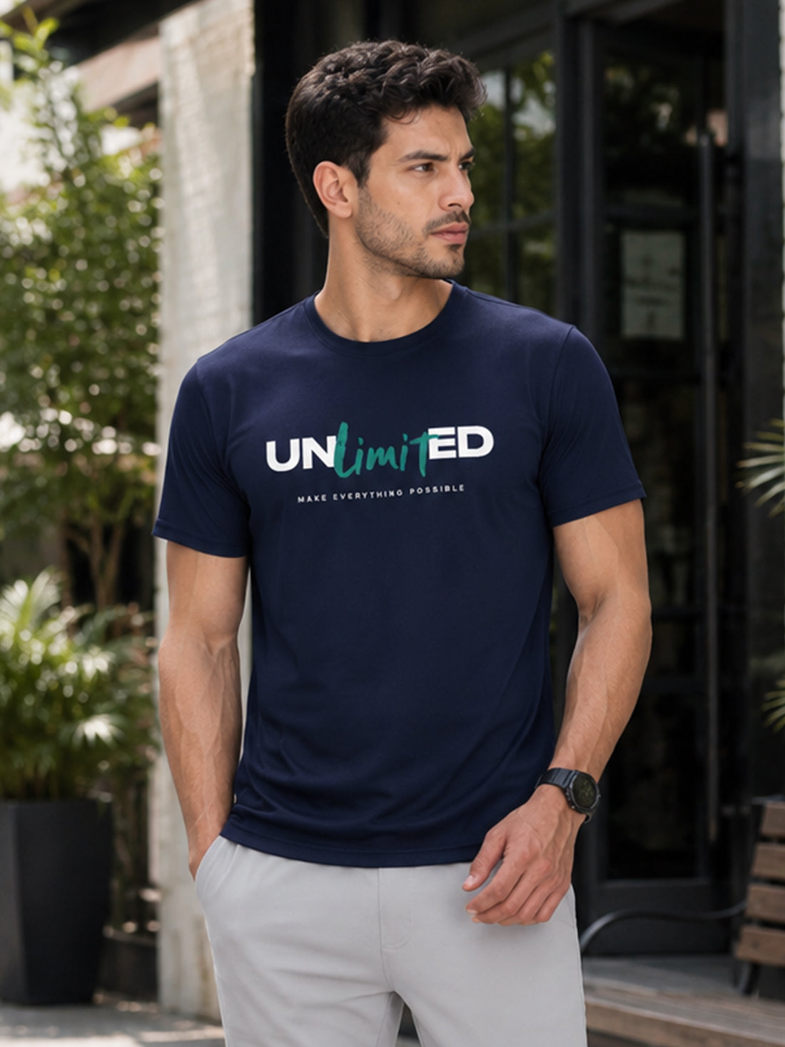 Unlimited Men's Red Performance T-Shirt | Quick Dry Sportswear | DPASSION