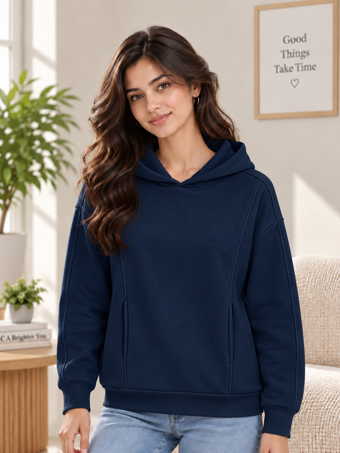 Women’s Premium 320 GSM Cotton Fleece Hooded Sweatshirt – Manufacturer, Wholesaler & Exporter