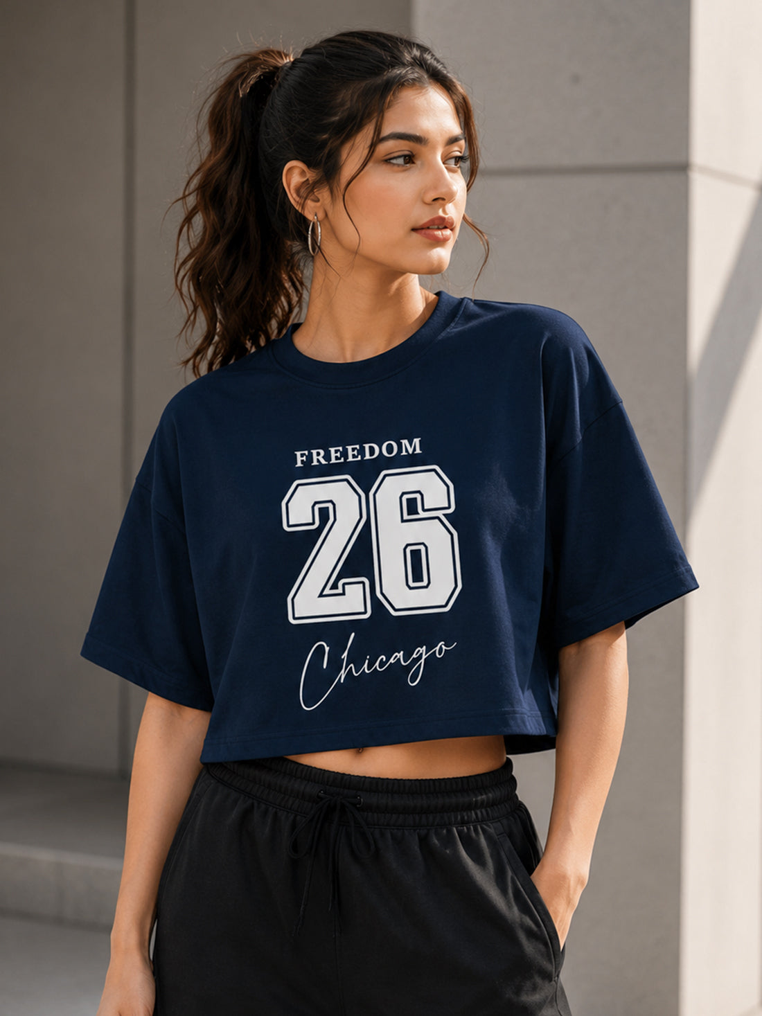 Women's Oversized Crop T-Shirt | Premium Cotton Manufacturer India
