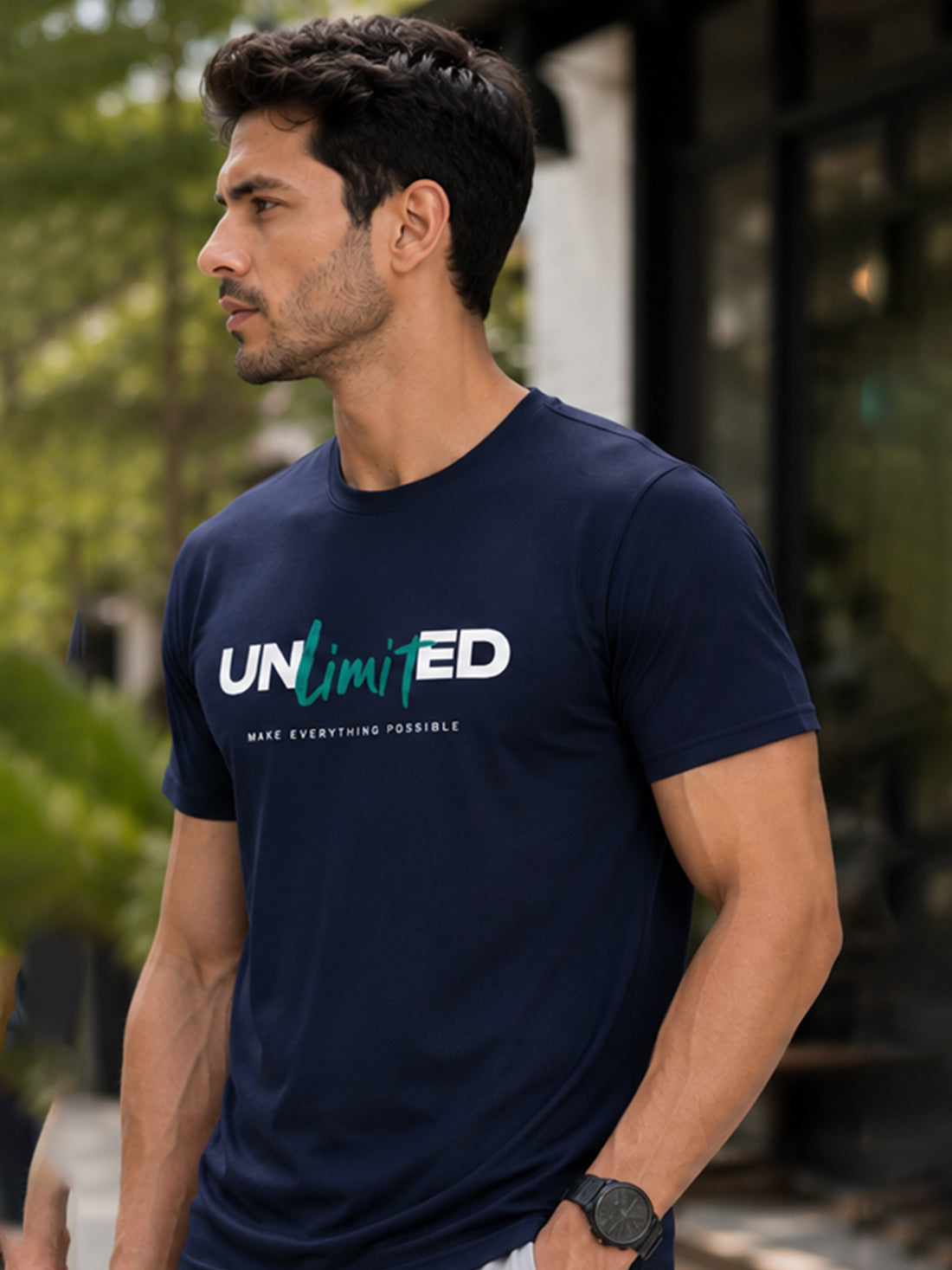 Unlimited Men's Red Performance T-Shirt | Quick Dry Sportswear | DPASSION