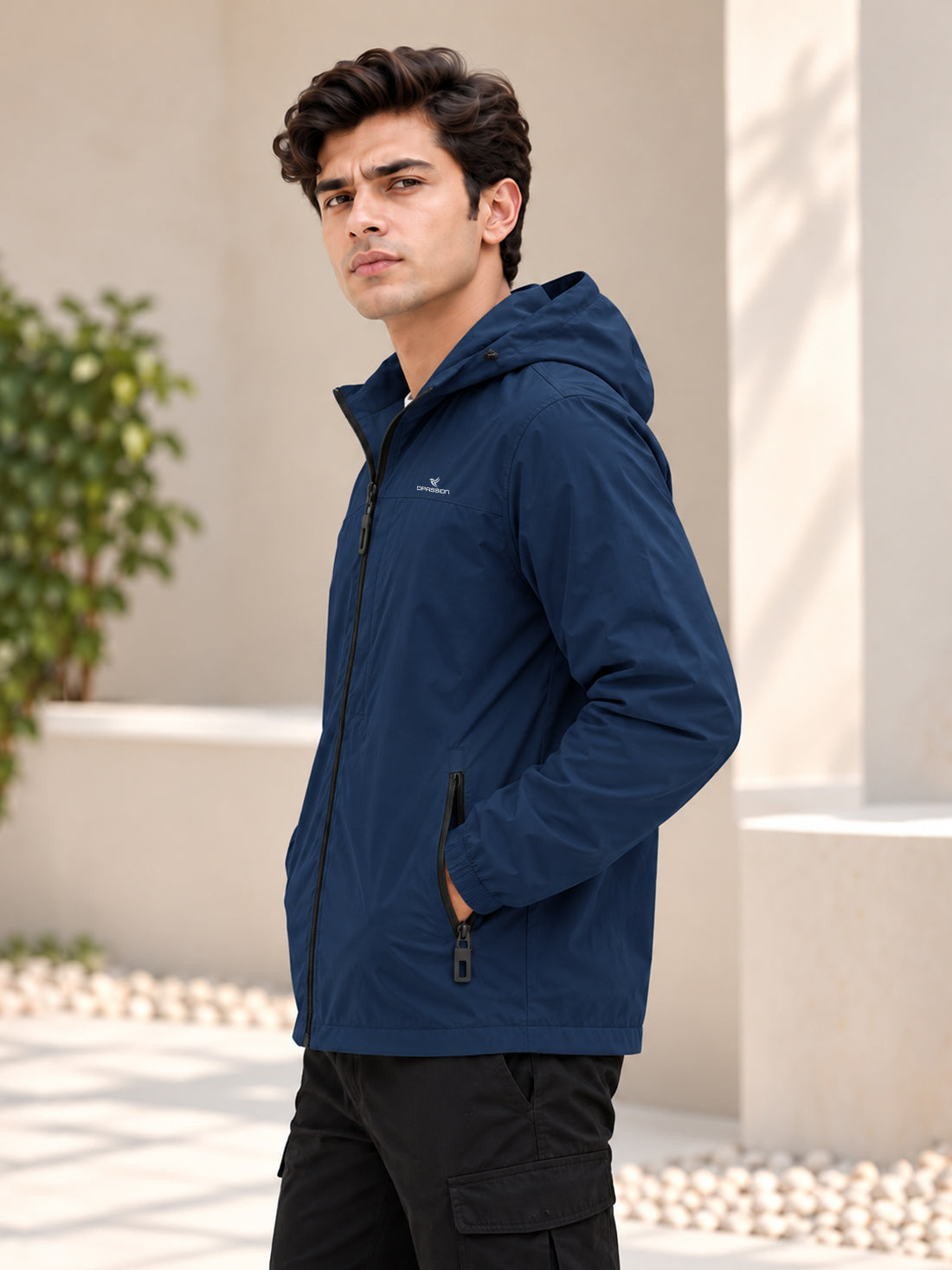 Dpassion Men’s Premium Hooded Windcheater Jacket – Wholesale Manufacturer & Exporter