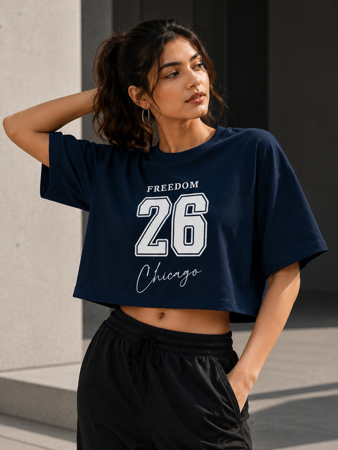 Women's Oversized Crop T-Shirt | Premium Cotton Manufacturer India