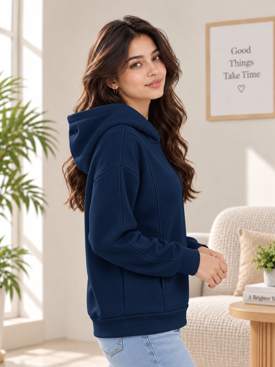 Women’s Premium 320 GSM Cotton Fleece Hooded Sweatshirt – Manufacturer, Wholesaler & Exporter