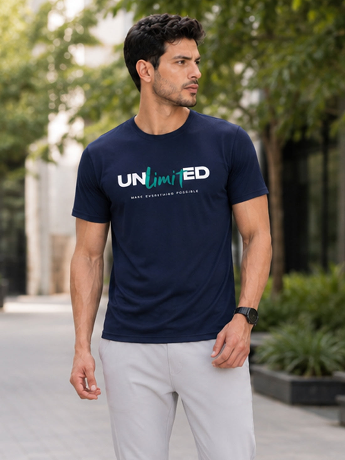 Unlimited Men's Red Performance T-Shirt | Quick Dry Sportswear | DPASSION