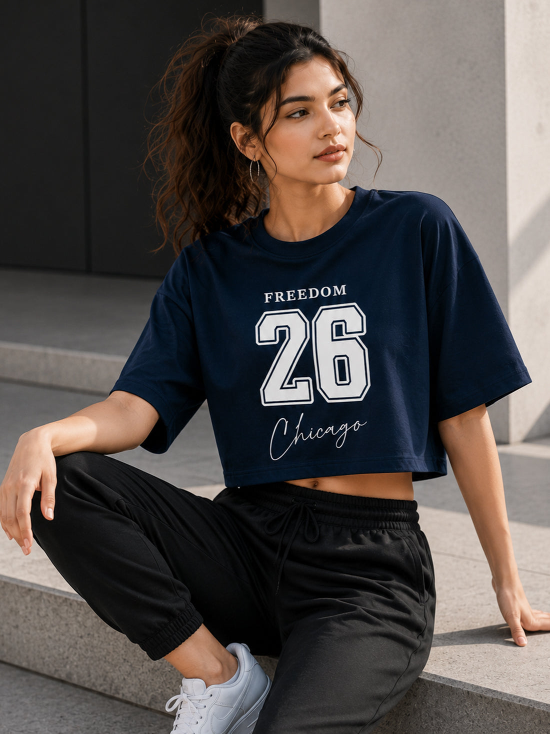Women's Oversized Crop T-Shirt | Premium Cotton Manufacturer India