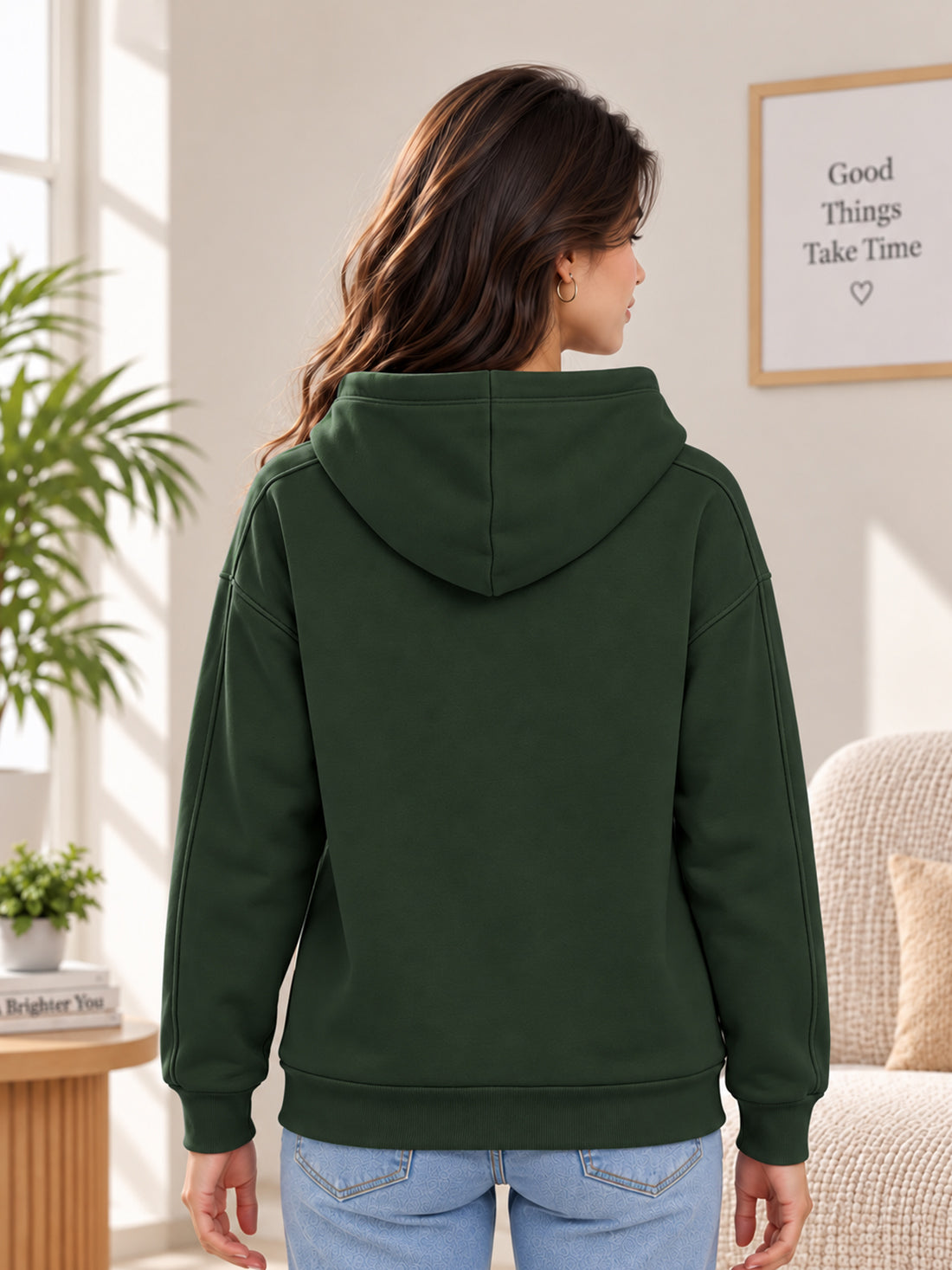 Women’s Premium 320 GSM Cotton Fleece Hooded Sweatshirt – Manufacturer, Wholesaler & Exporter