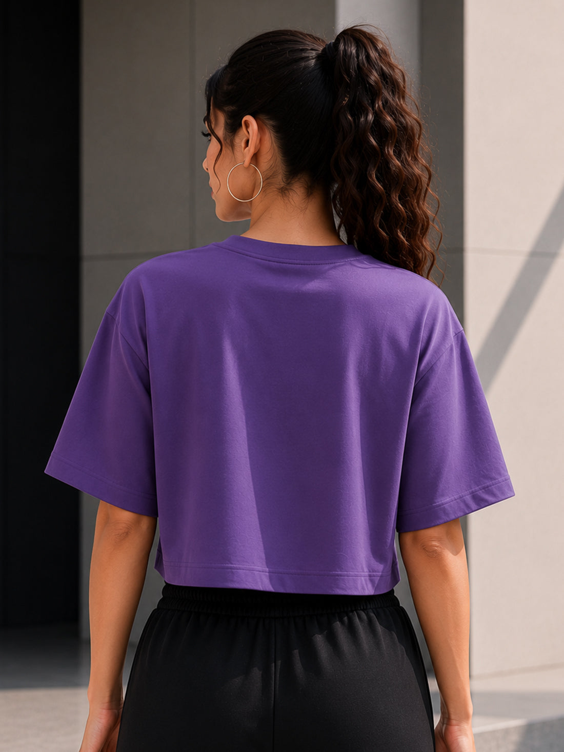 Women's Oversized Crop T-Shirt | Premium Cotton Manufacturer India