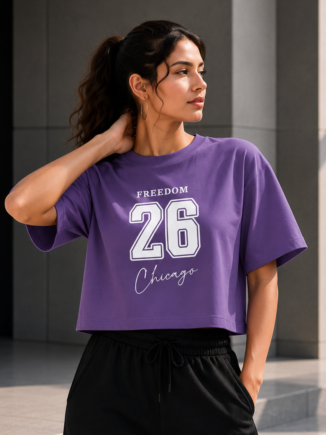 Women's Oversized Crop T-Shirt | Premium Cotton Manufacturer India