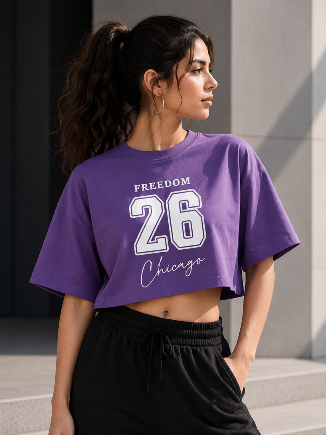 Women's Oversized Crop T-Shirt | Premium Cotton Manufacturer India