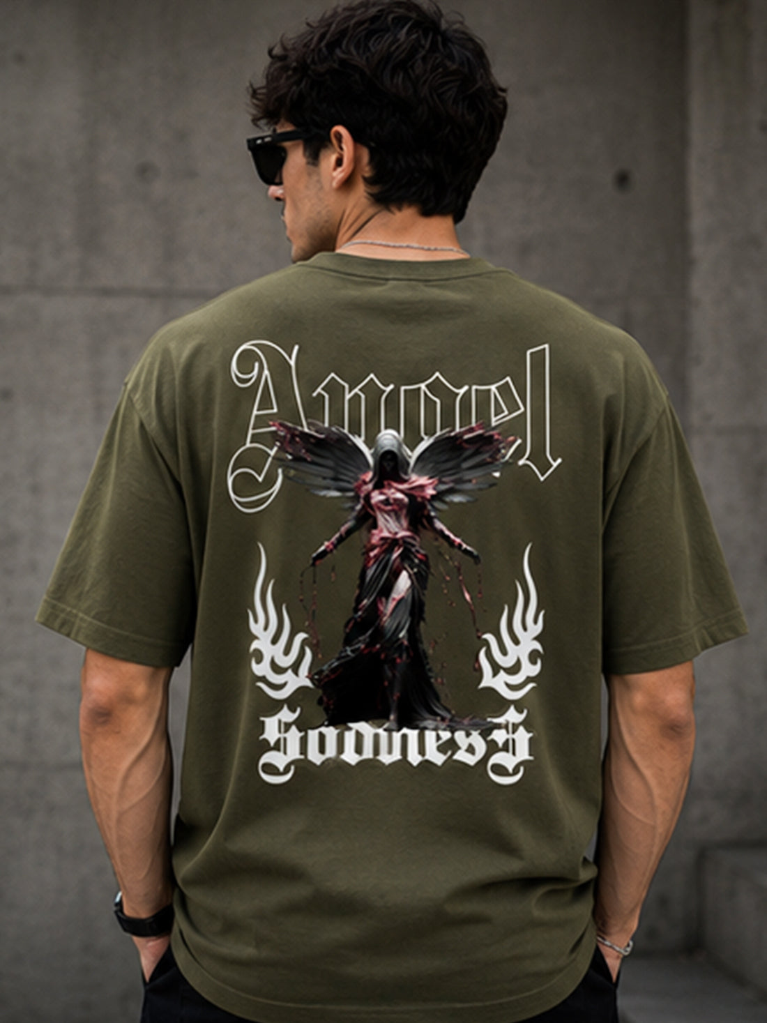 Men's Oversized Drop Shoulder T-Shirt | 100% Cotton Relaxed Fit Round Neck Streetwear Tee