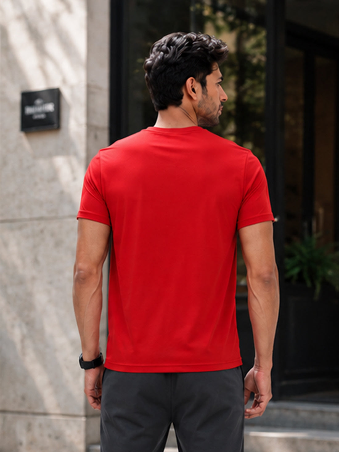 Unlimited Men's Red Performance T-Shirt | Quick Dry Sportswear | DPASSION