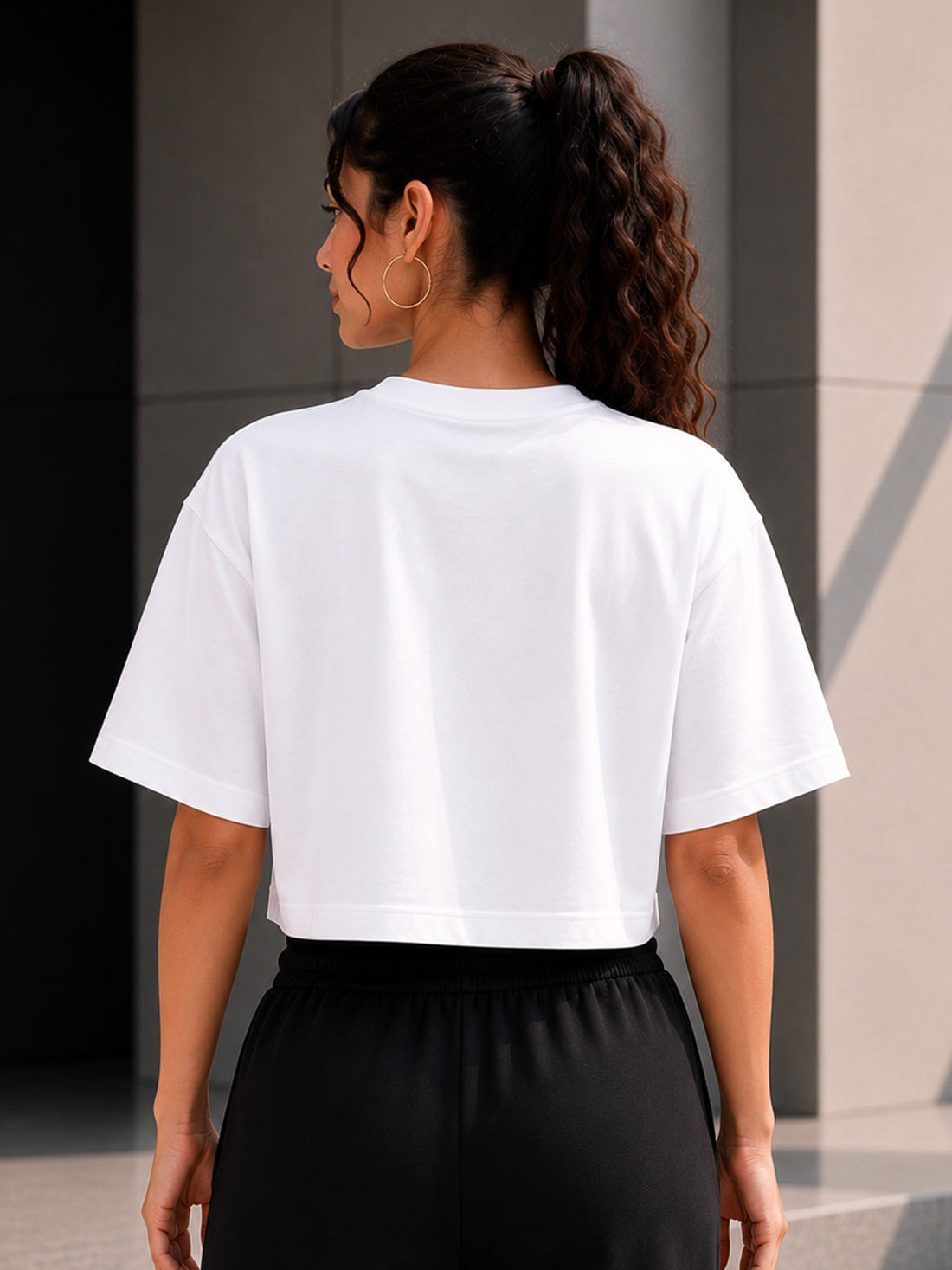Women's Oversized Crop T-Shirt | Premium Cotton Manufacturer India