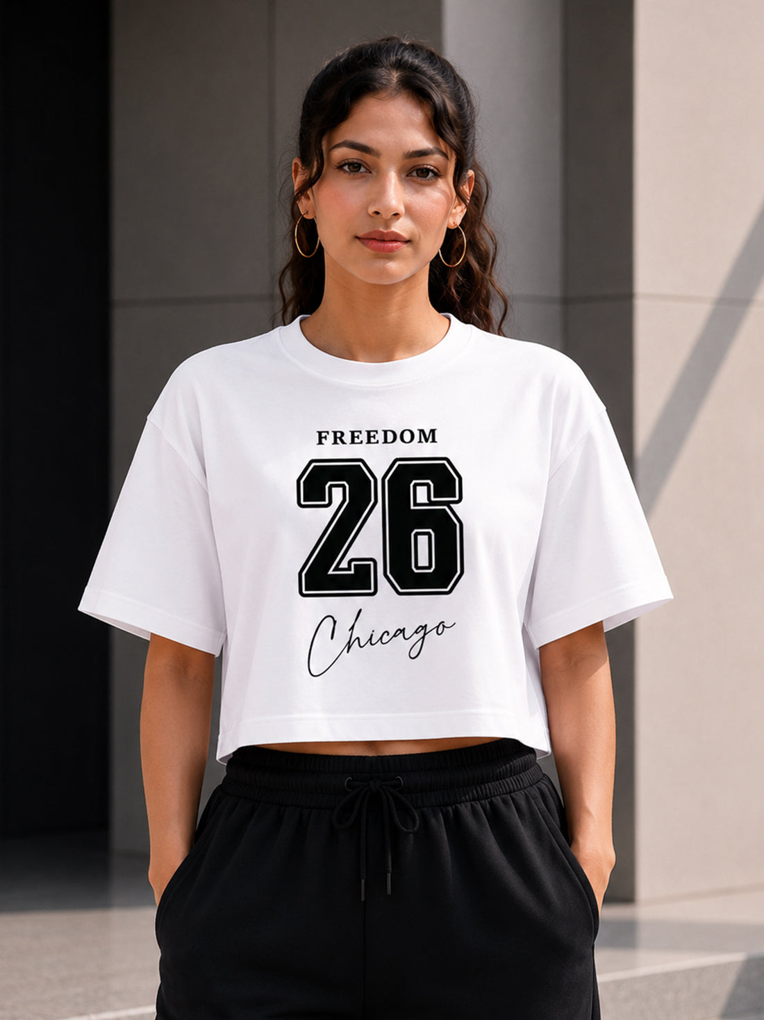 Women's Oversized Crop T-Shirt | Premium Cotton Manufacturer India