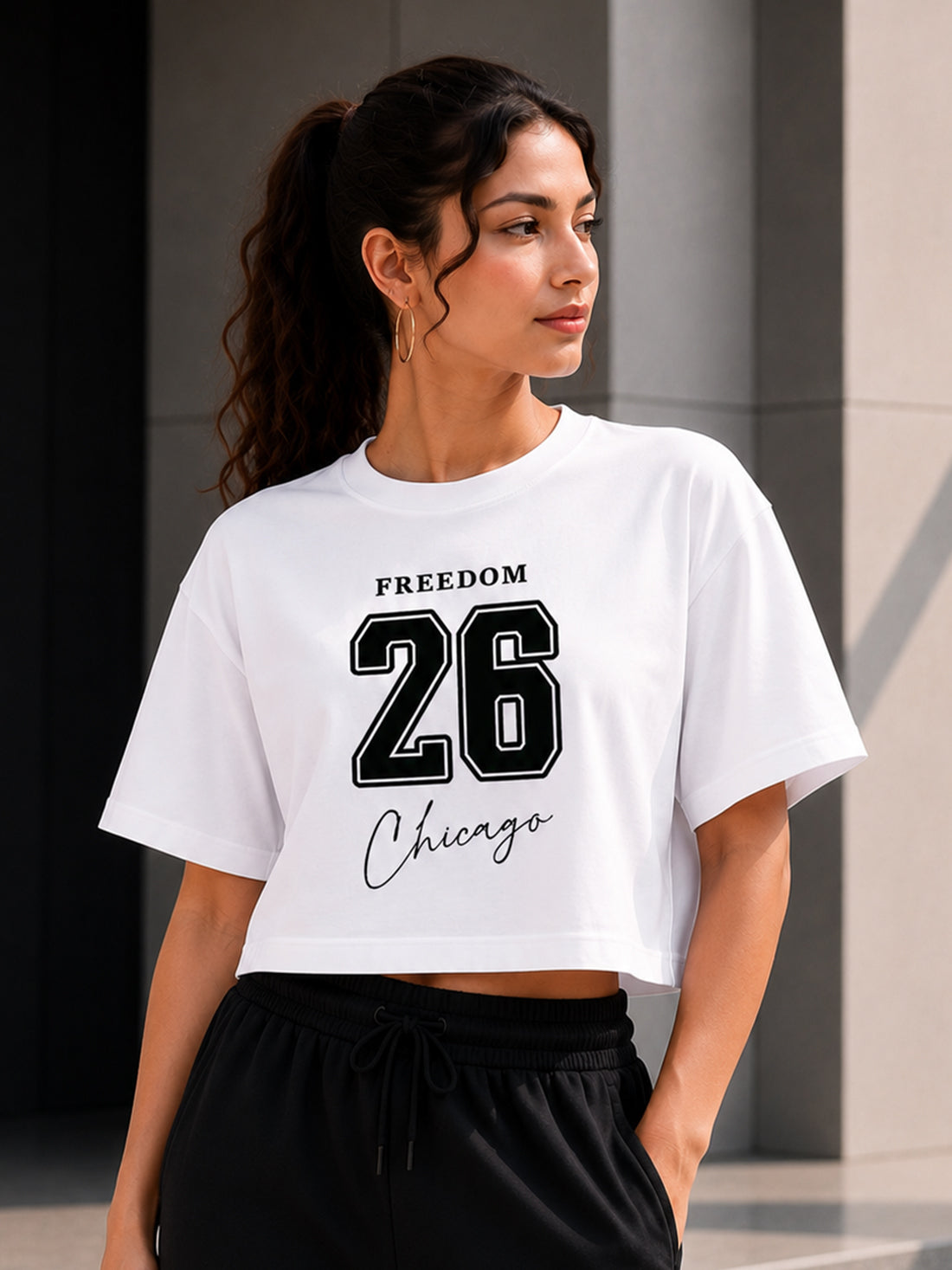 Women's Oversized Crop T-Shirt | Premium Cotton Manufacturer India