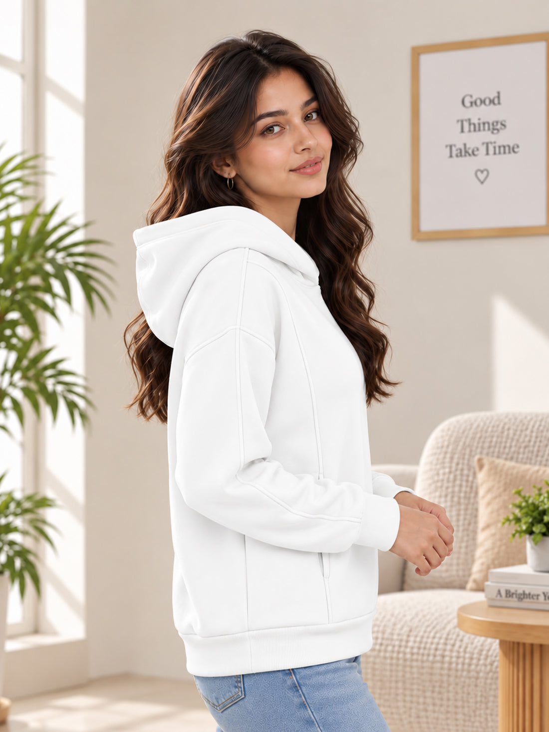 Women’s Premium 320 GSM Cotton Fleece Hooded Sweatshirt – Manufacturer, Wholesaler & Exporter