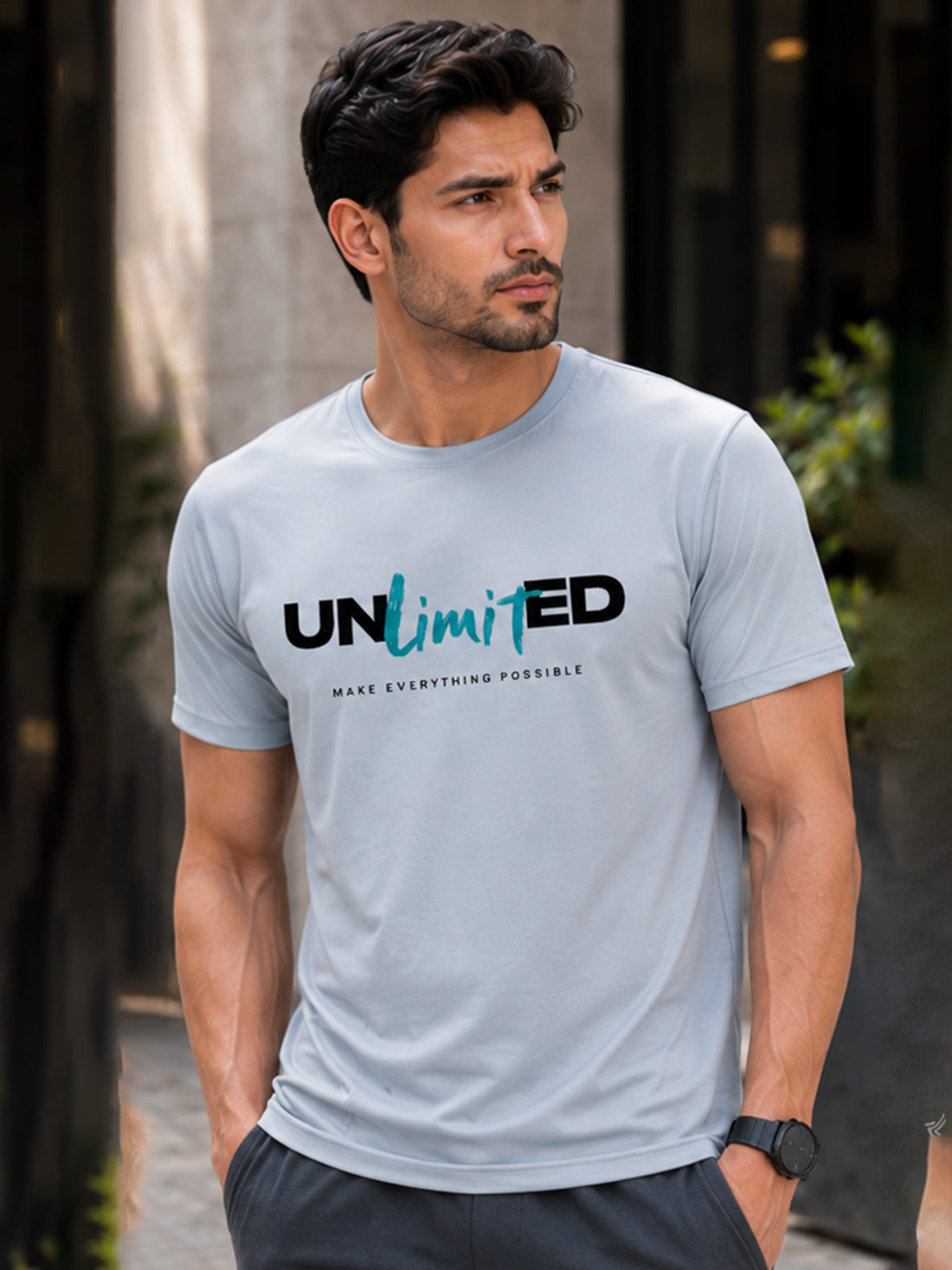 Unlimited Men's Red Performance T-Shirt | Quick Dry Sportswear | DPASSION