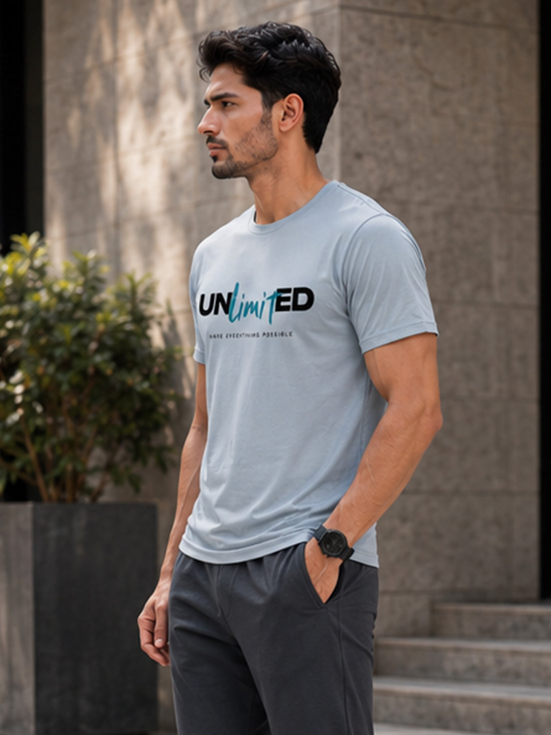 Unlimited Men's Red Performance T-Shirt | Quick Dry Sportswear | DPASSION