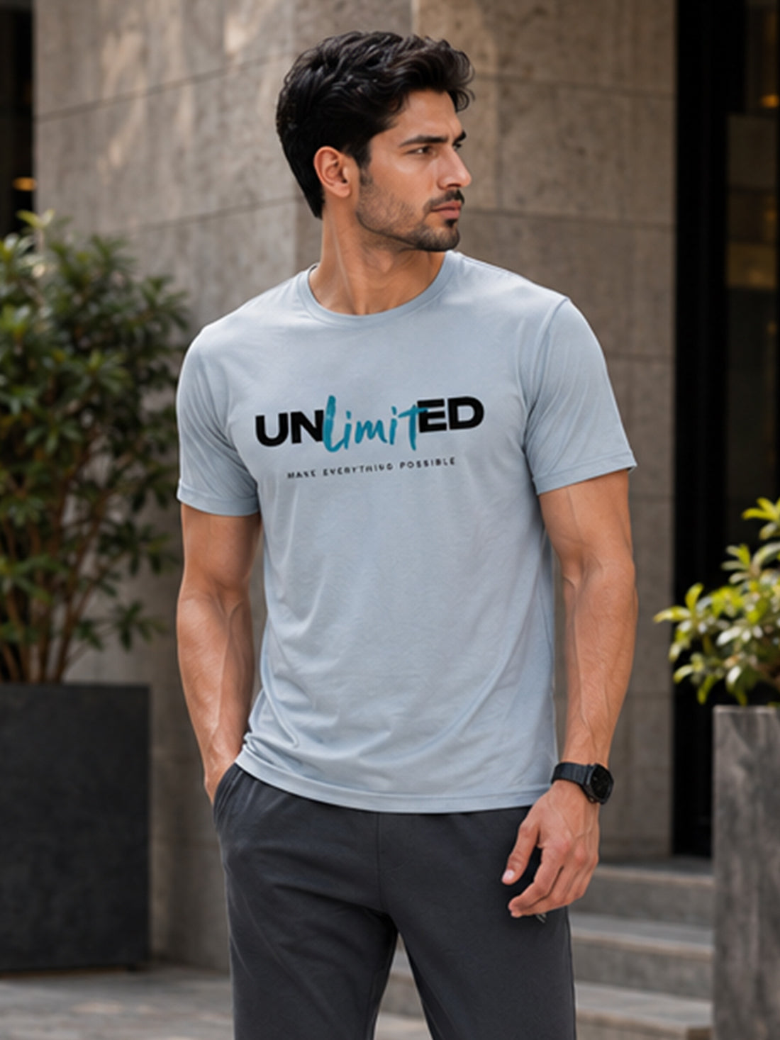 Unlimited Men's Red Performance T-Shirt | Quick Dry Sportswear | DPASSION