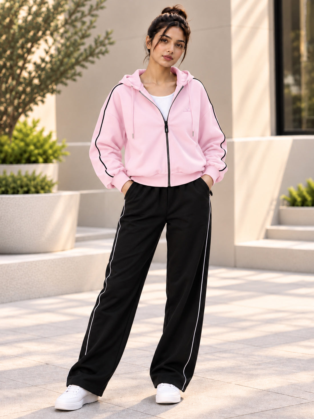 Dpassion Women’s Premium 320 GSM Cotton Fleece Full-Zip Hooded Sweatshirt – Manufacturer, Wholesaler & Exporter