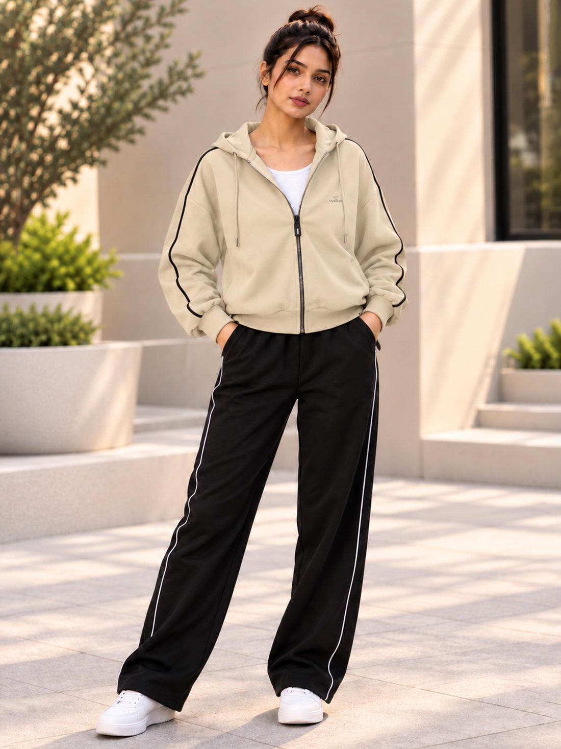 Dpassion Women’s Premium 320 GSM Cotton Fleece Full-Zip Hooded Sweatshirt – Manufacturer, Wholesaler & Exporter