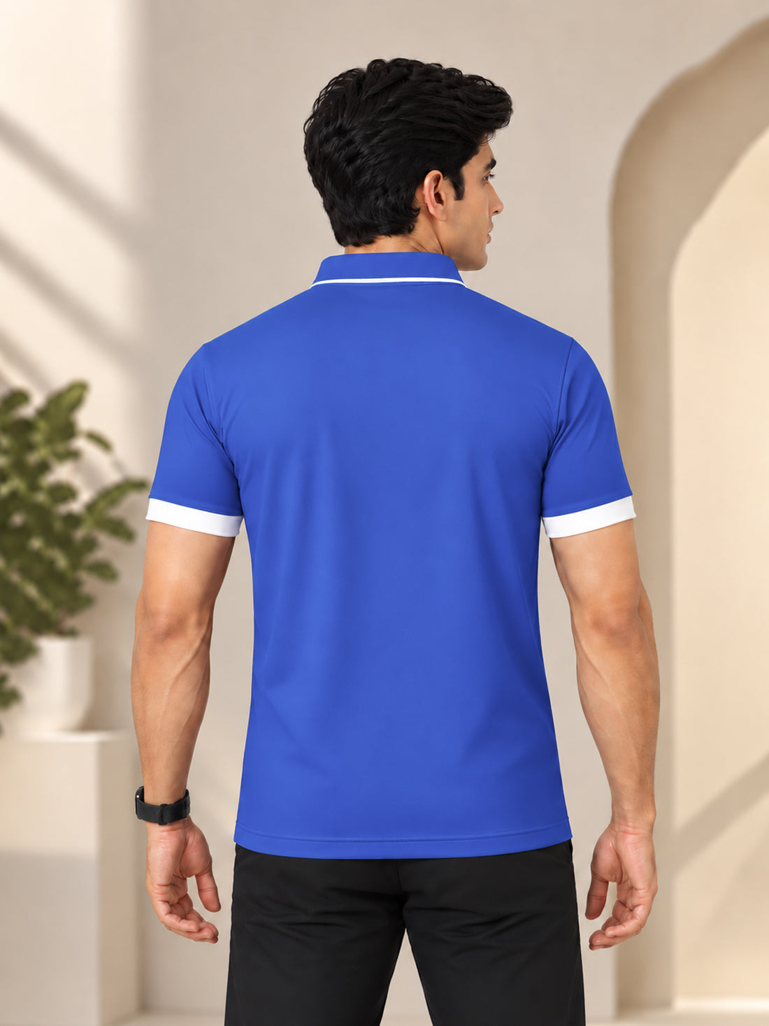 Men's 250 GSM Polyester Spandex Half-Sleeve Polo T-Shirt | Premium Performance Fabric | Wholesale Manufacturer