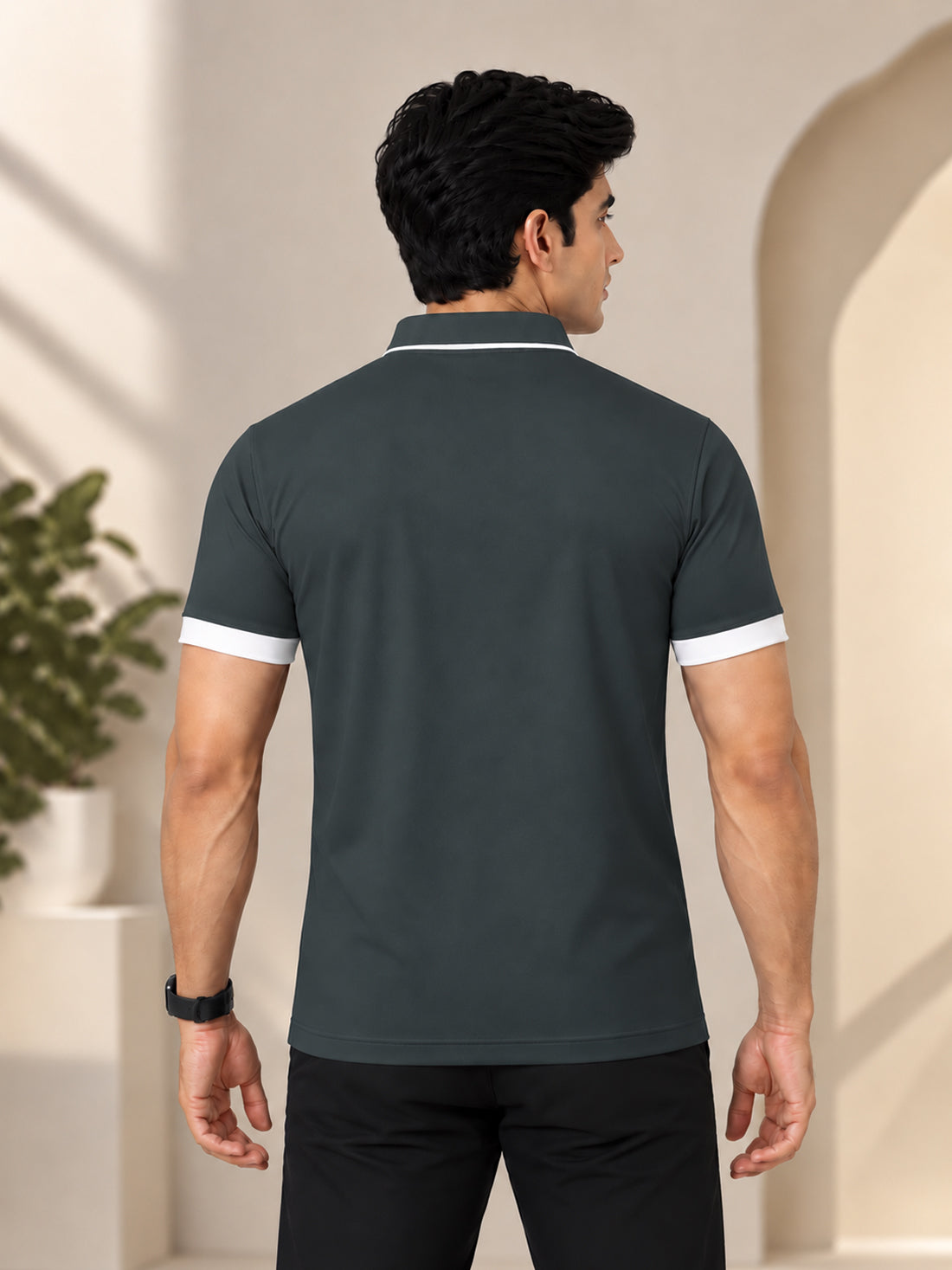 Men's 250 GSM Polyester Spandex Half-Sleeve Polo T-Shirt | Premium Performance Fabric | Wholesale Manufacturer
