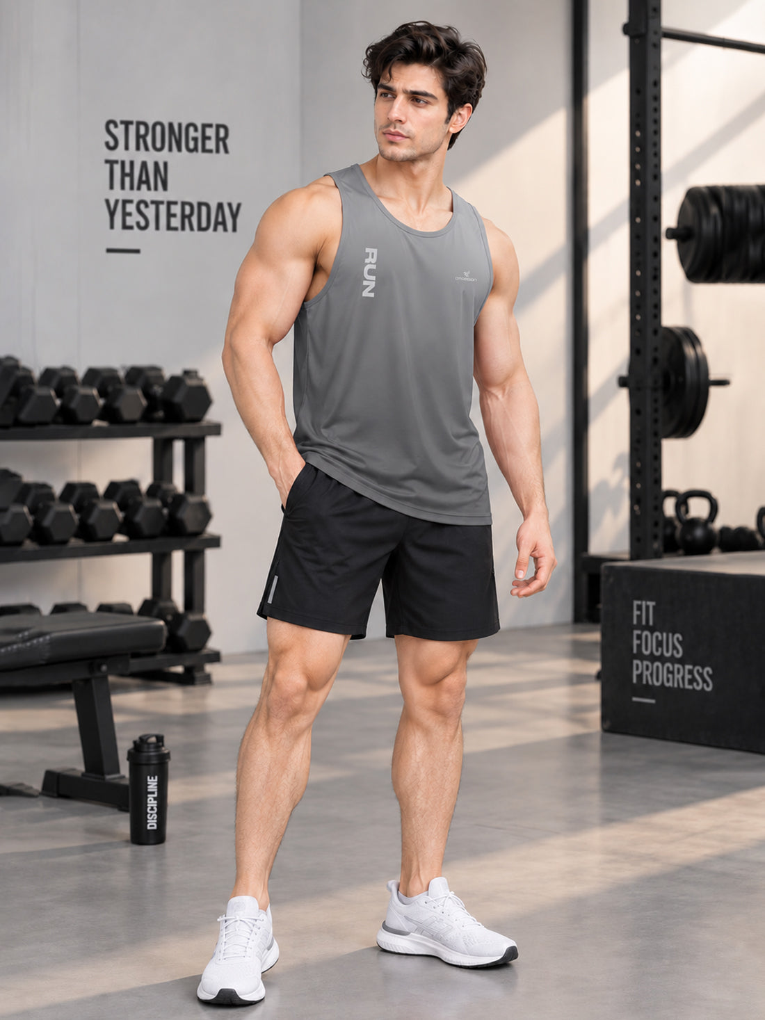 Men’s 4-Way Stretch Sports Singlet | Super Soft Gym & Training Wear Manufacturer & Wholesale Supplier