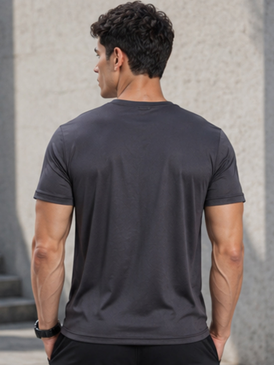 Focus Men's Black Performance T-Shirt | Quick Dry Gym Wear | DPASSION