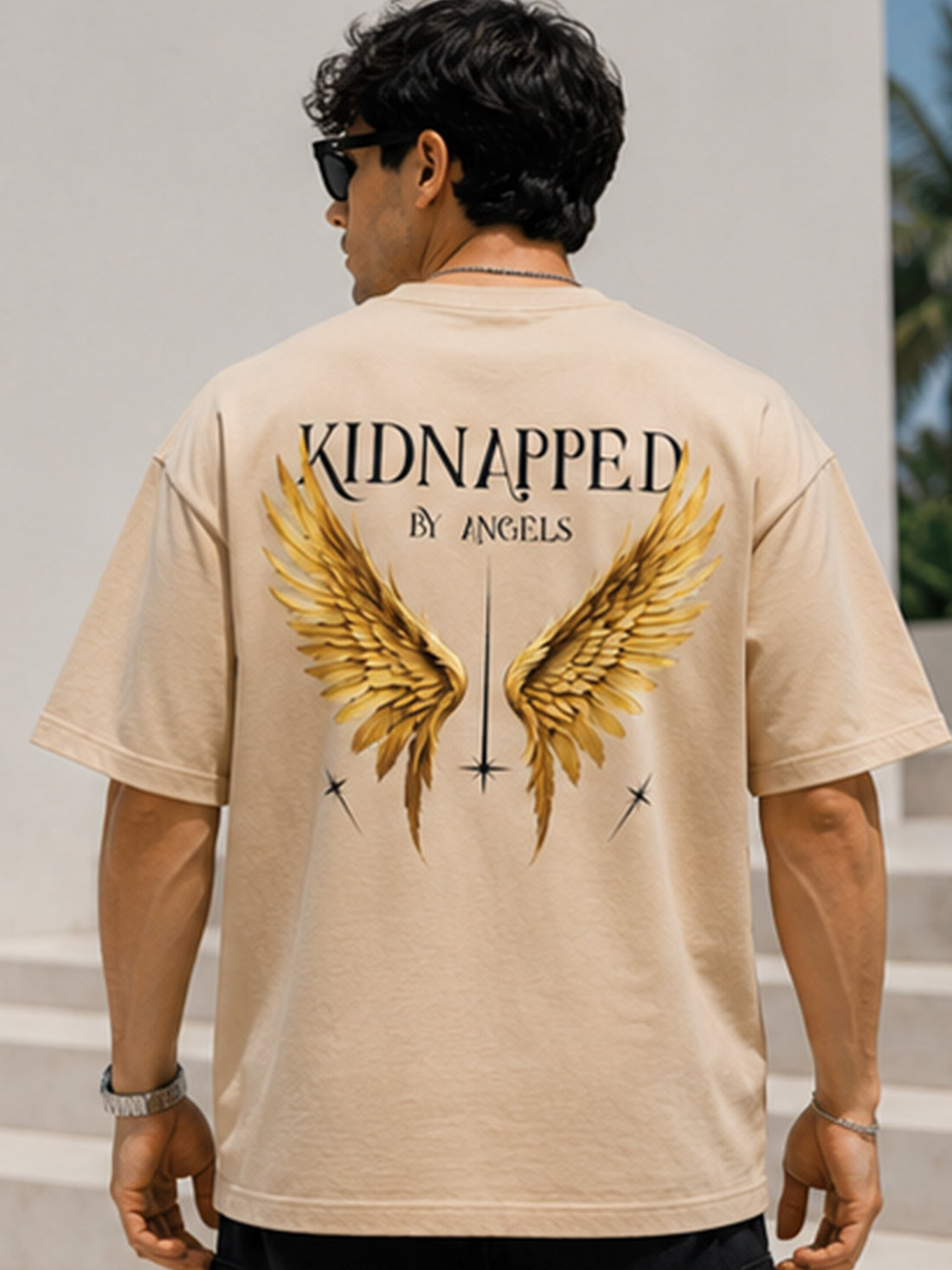Men's Oversized Drop Shoulder T-Shirt | 100% Cotton Relaxed Fit Round Neck Streetwear Tee