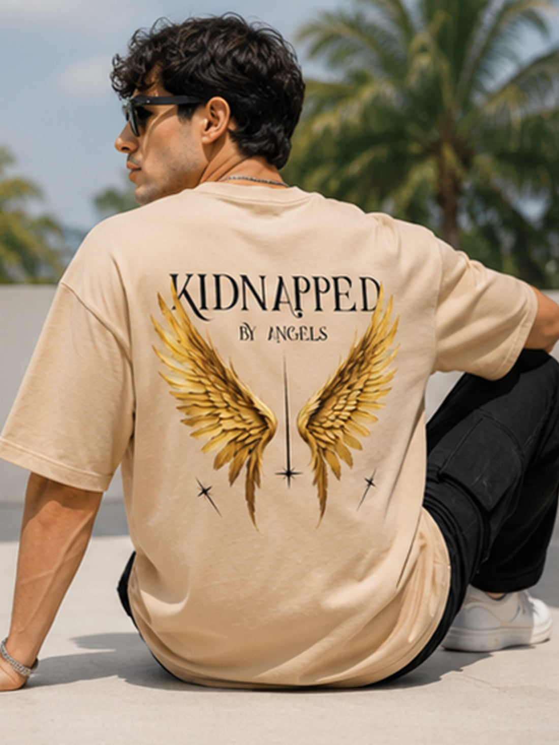 Men's Oversized Drop Shoulder T-Shirt | 100% Cotton Relaxed Fit Round Neck Streetwear Tee