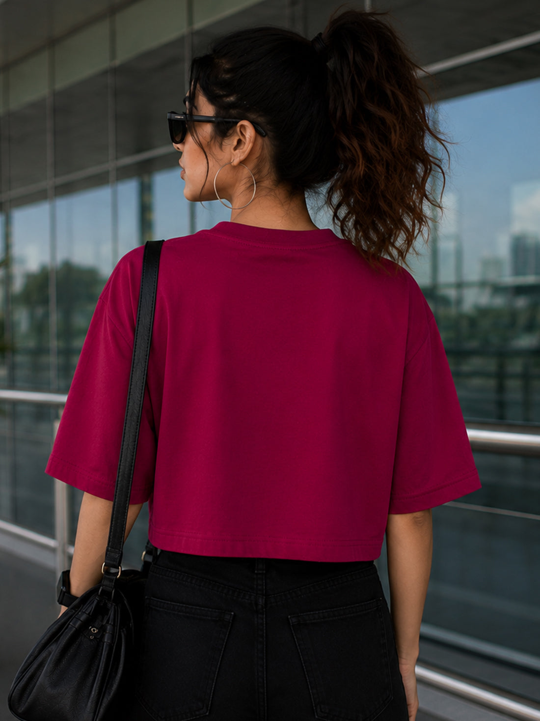 Women's Oversized Crop T-Shirt | Premium Cotton Manufacturer India